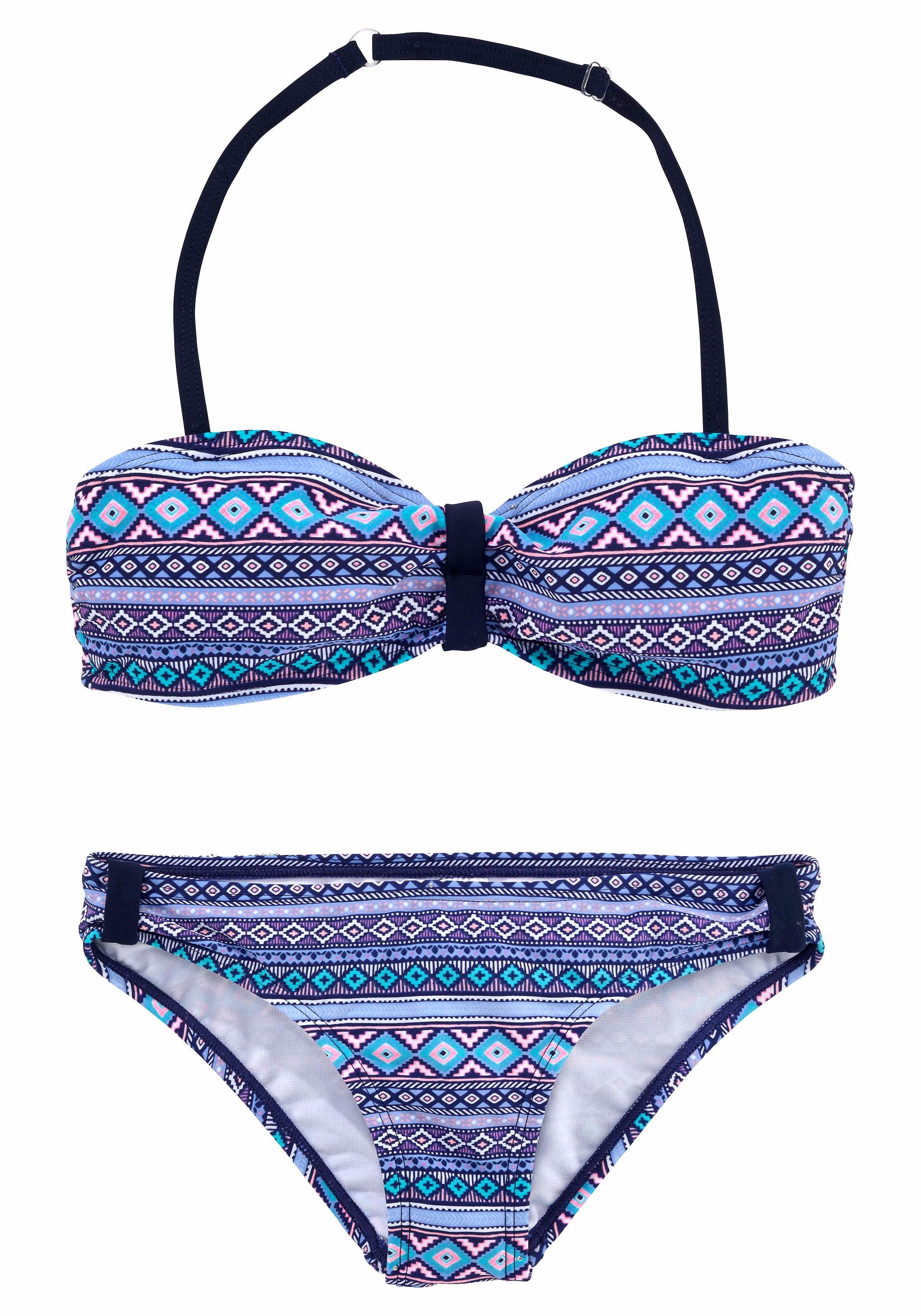 s.Oliver Bandeau-Bikini mit grafischem Druck