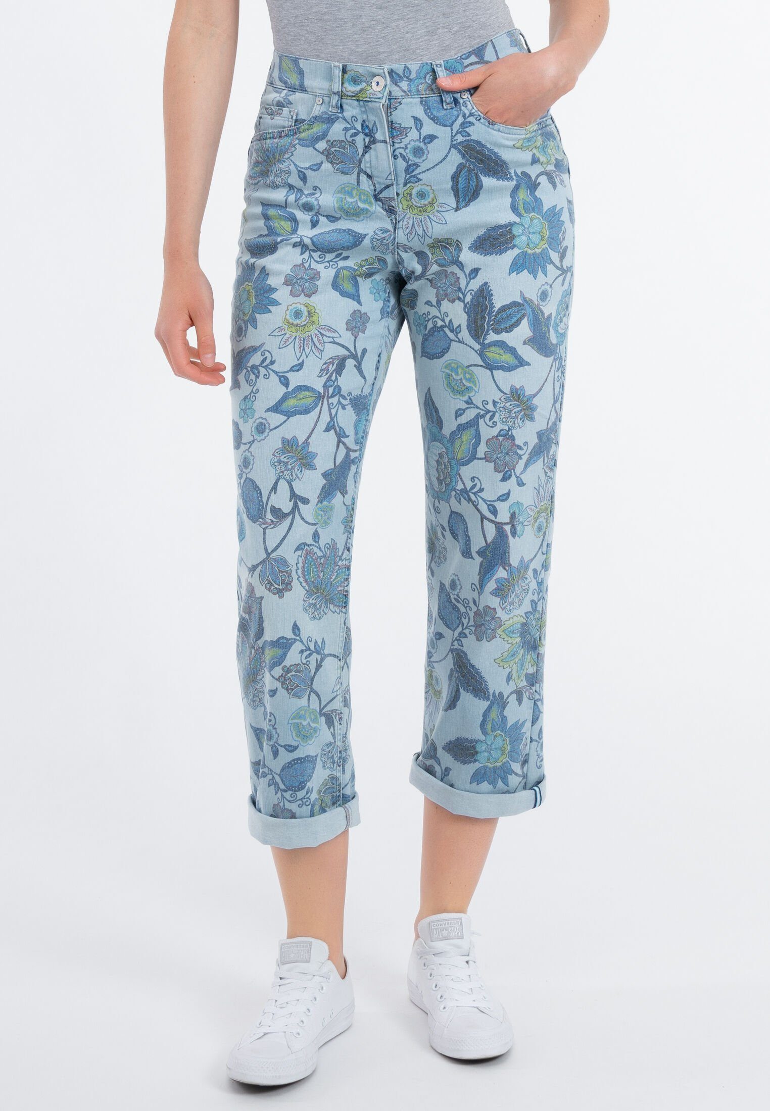 ANTONIA Blumendruck 7/8-Jeans Recover Pants mit