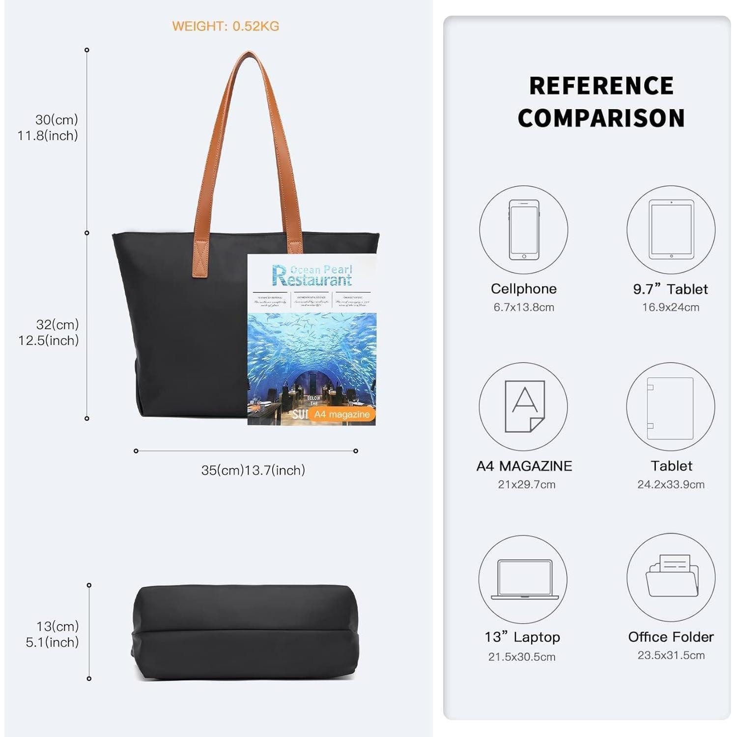 LuxusKollektion Henkeltasche Damen Shopper Nylon wasserdicht Henkeltasche Laptop-Schultertasche