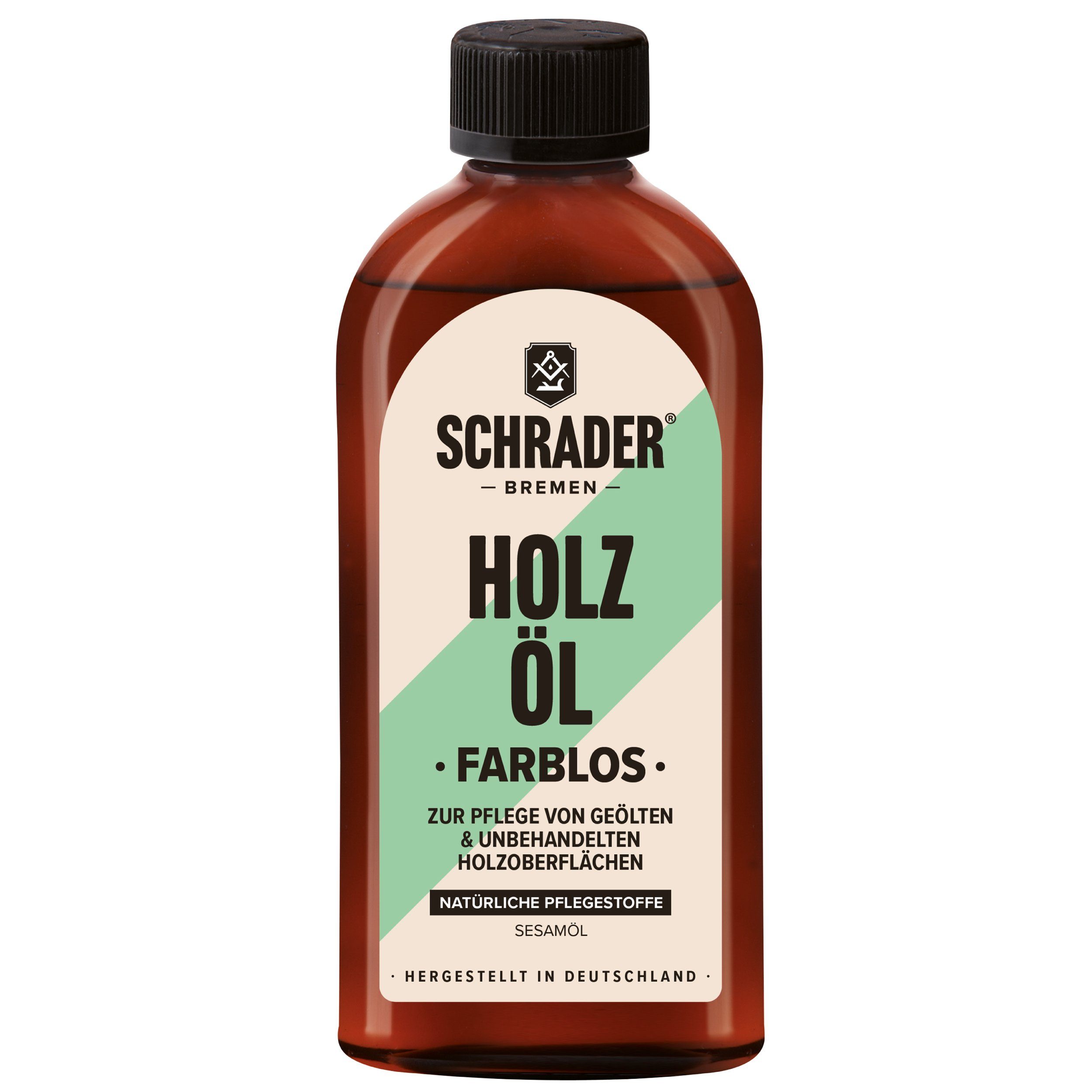 Schrader Holzöl Pflegeöl Farblos - 250ml -, für geölten oder noch unbehandelten Holzoberflächen - Made in Germany