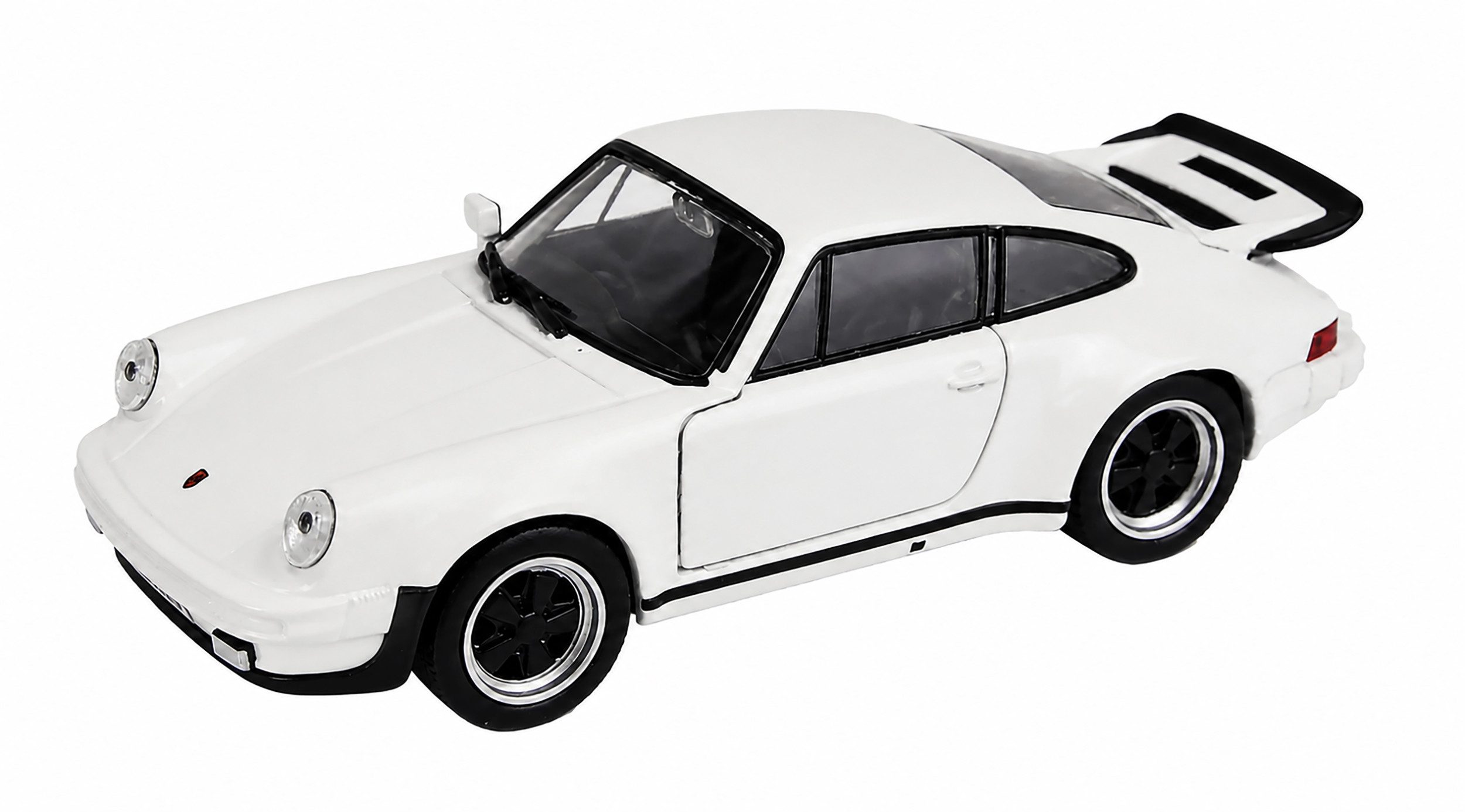 Welly Modellauto PORSCHE 911 Turbo Modellauto 11,5cm Modell Auto Metall 53 (Weiss), Spielzeugauto Kinder Geschenk