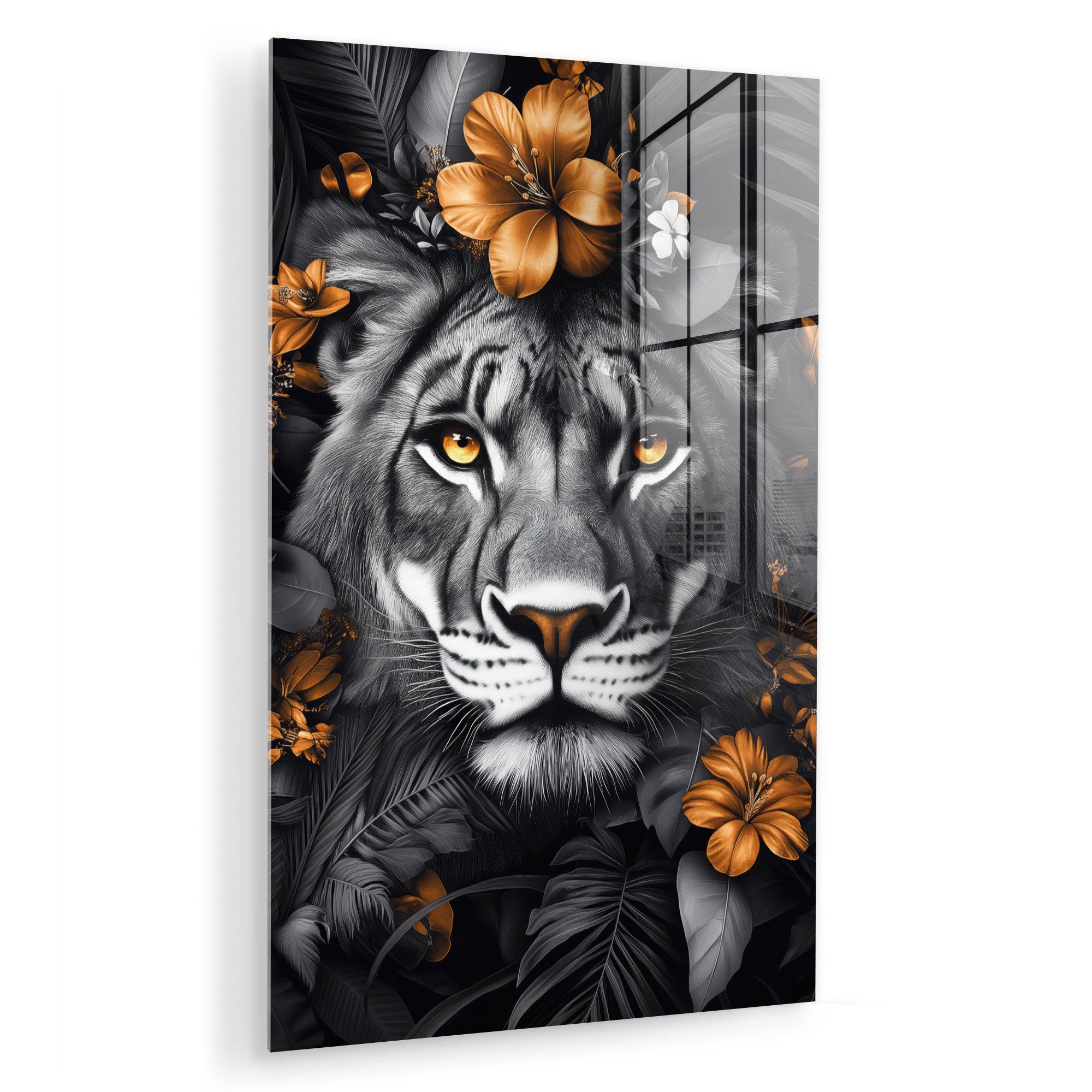 MuchoWow Acrylglasbild Tiger - Schwarz und günstig online kaufen