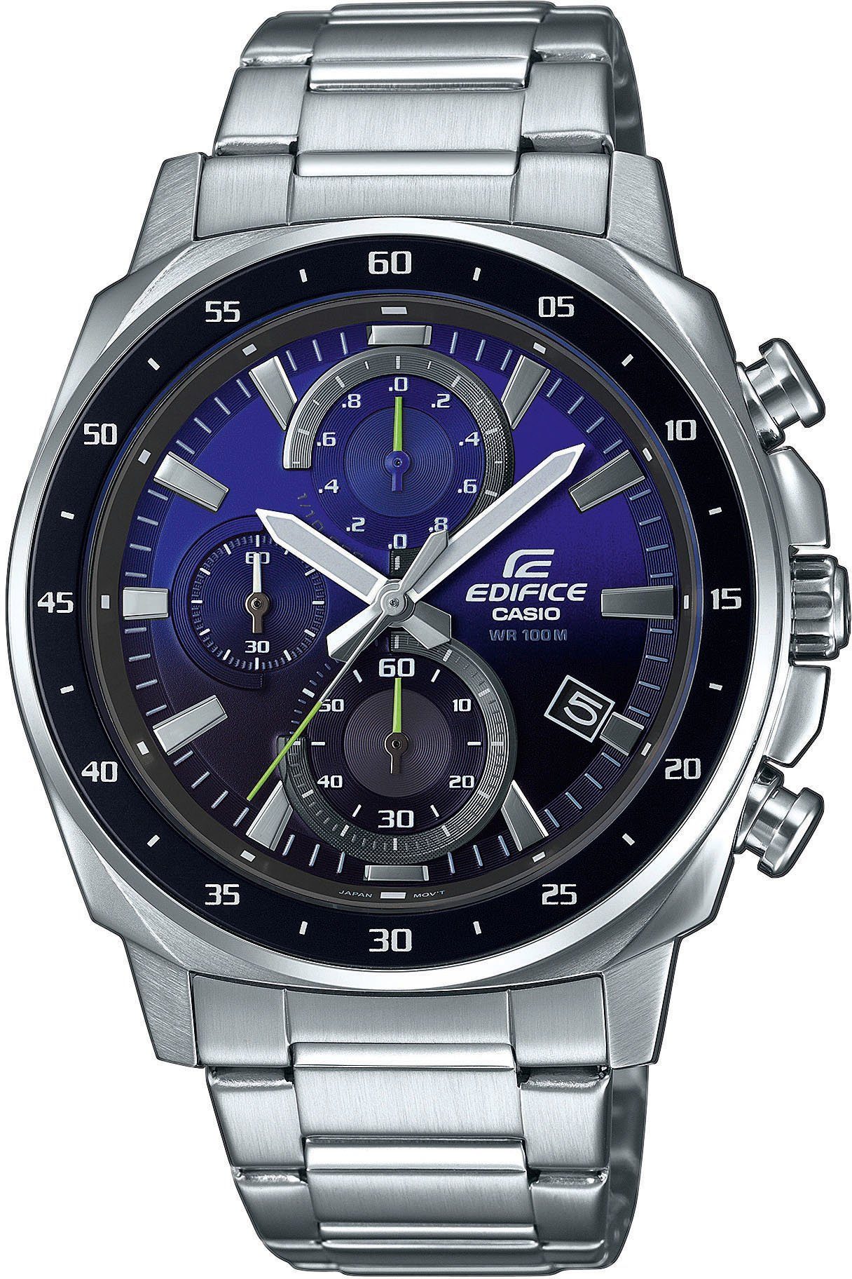 CASIO EDIFICE Chronograph EFV-600D-2AVUEF, Quarzuhr, Armbanduhr, Herrenuhr, Stoppfunktion, bis 10 bar wasserdicht