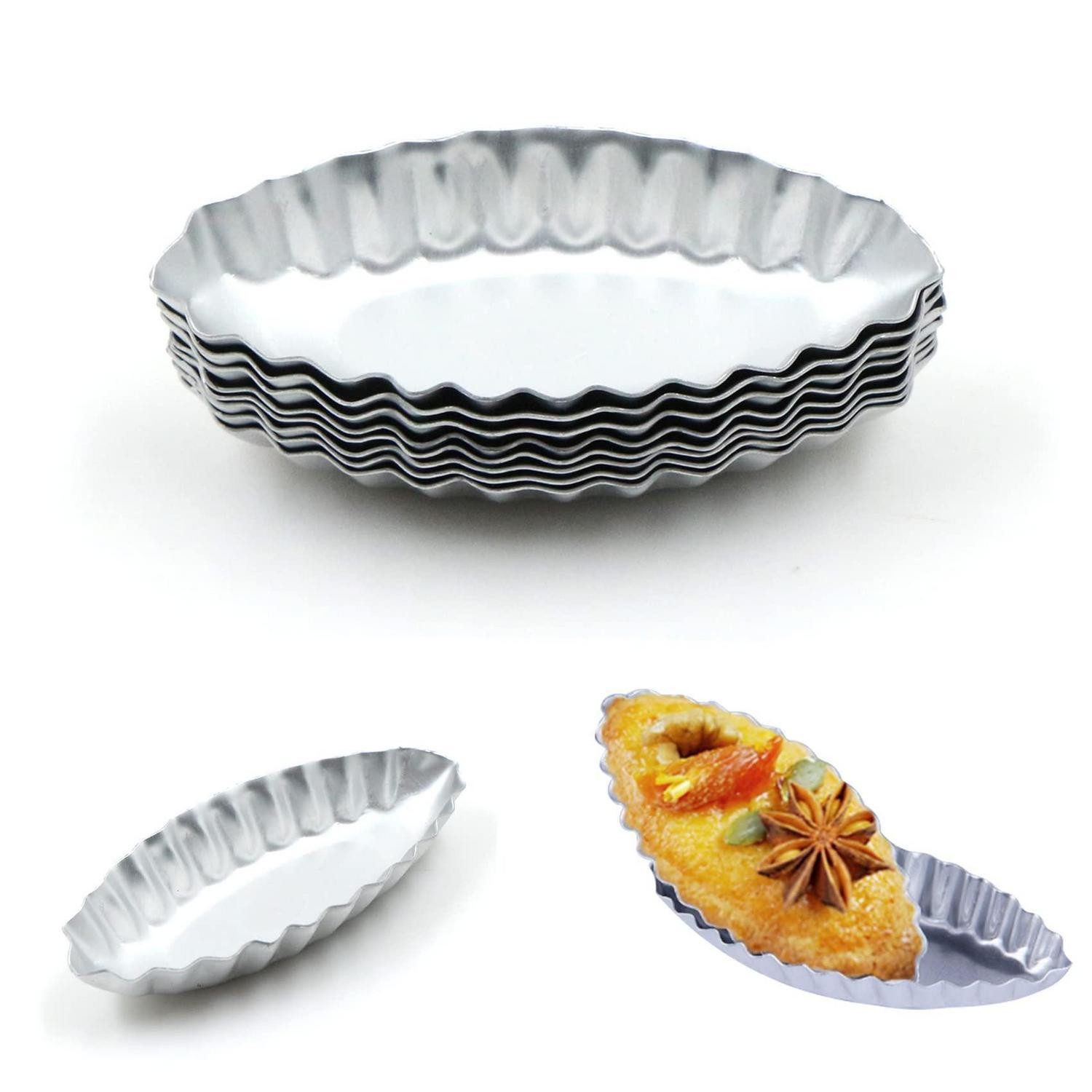 LuxusKollektion Tarteform Eierkuchenform 8er-Set Bootsform Mini Tarte Antihaft, (8-tlg)