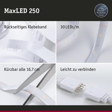 Paulmann LED Stripe LED Strip MaxLED Starterset in Silber 6W 360lm IP44 2700K 1500mm, 1-flammig, LED Streifen