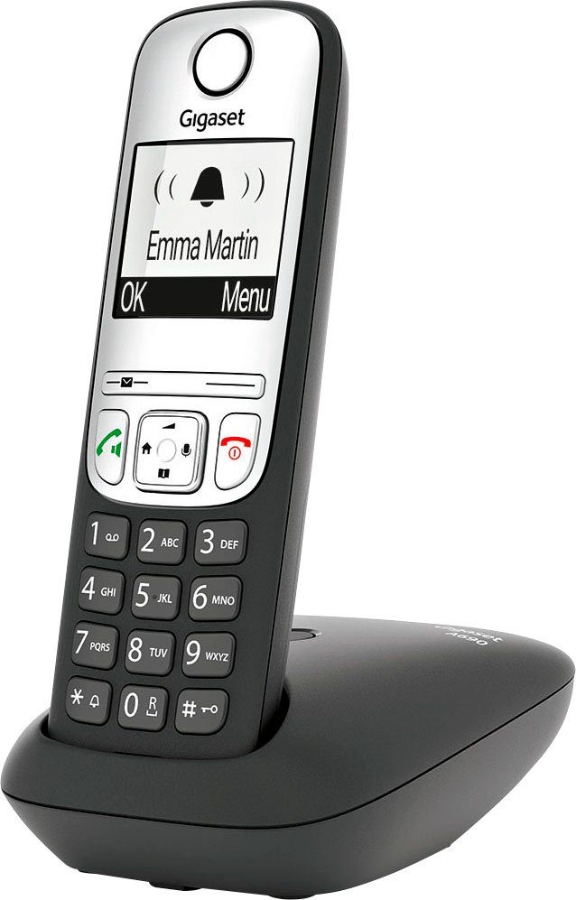 Schnurloses 1) schwarz DECT-Telefon Gigaset (Mobilteile: A690