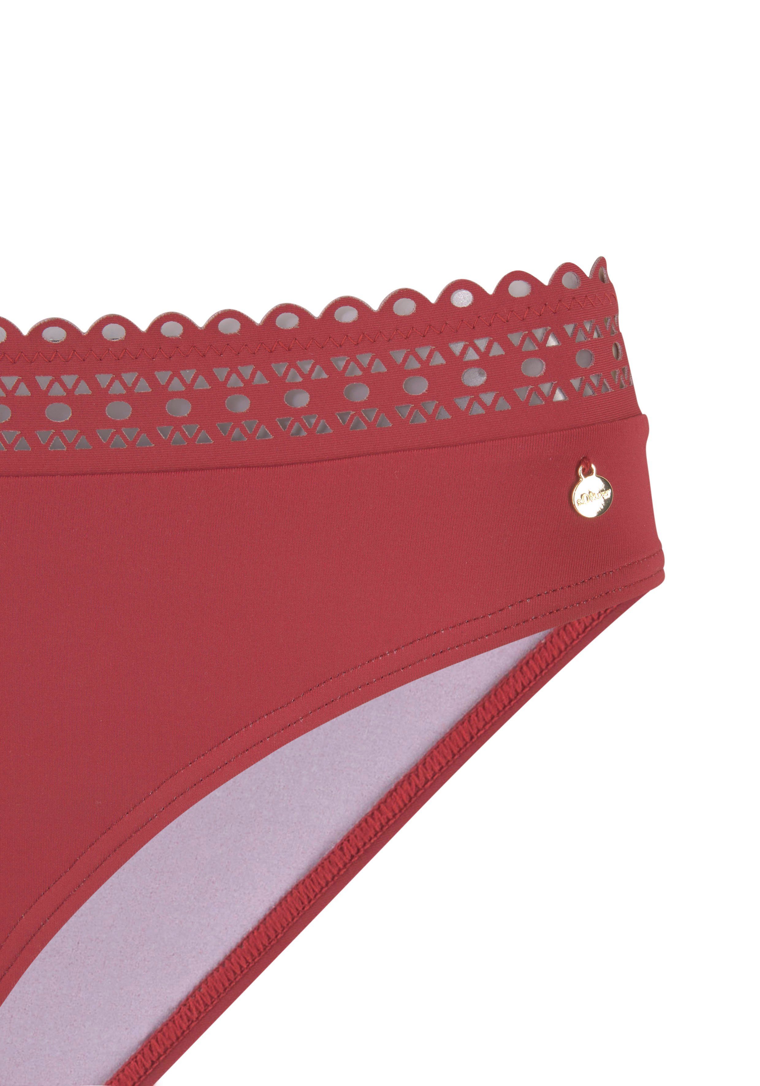 s.Oliver Bikini-Hose Aiko mit Häkeloptik