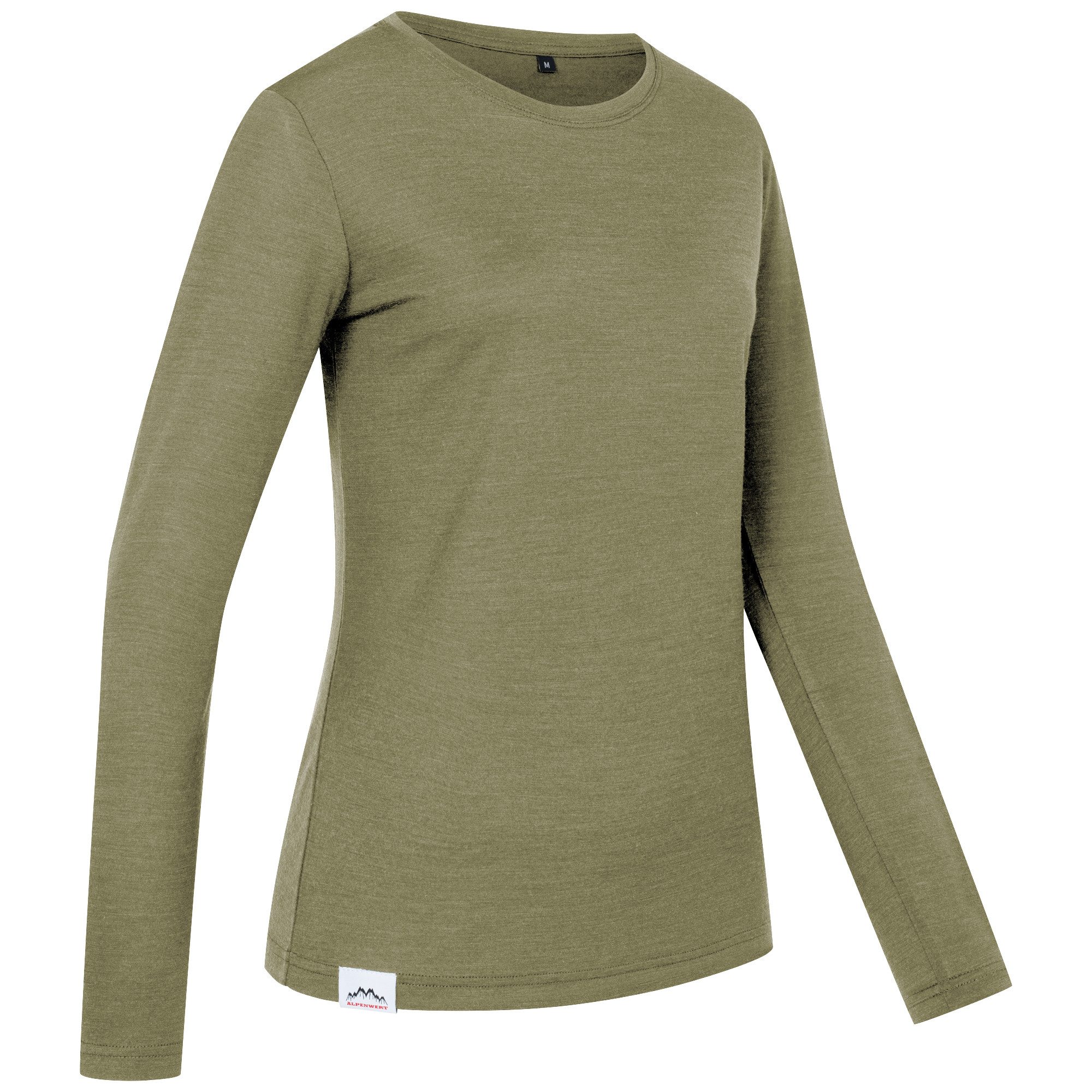 Alpenwert Langarmshirt Damen Longsleeve aus Merinowolle – atmungsaktiv & geruchsneutral Antibakteriell, Anti-Schweiß-Geruch, Outdoor & Funktionsshirt