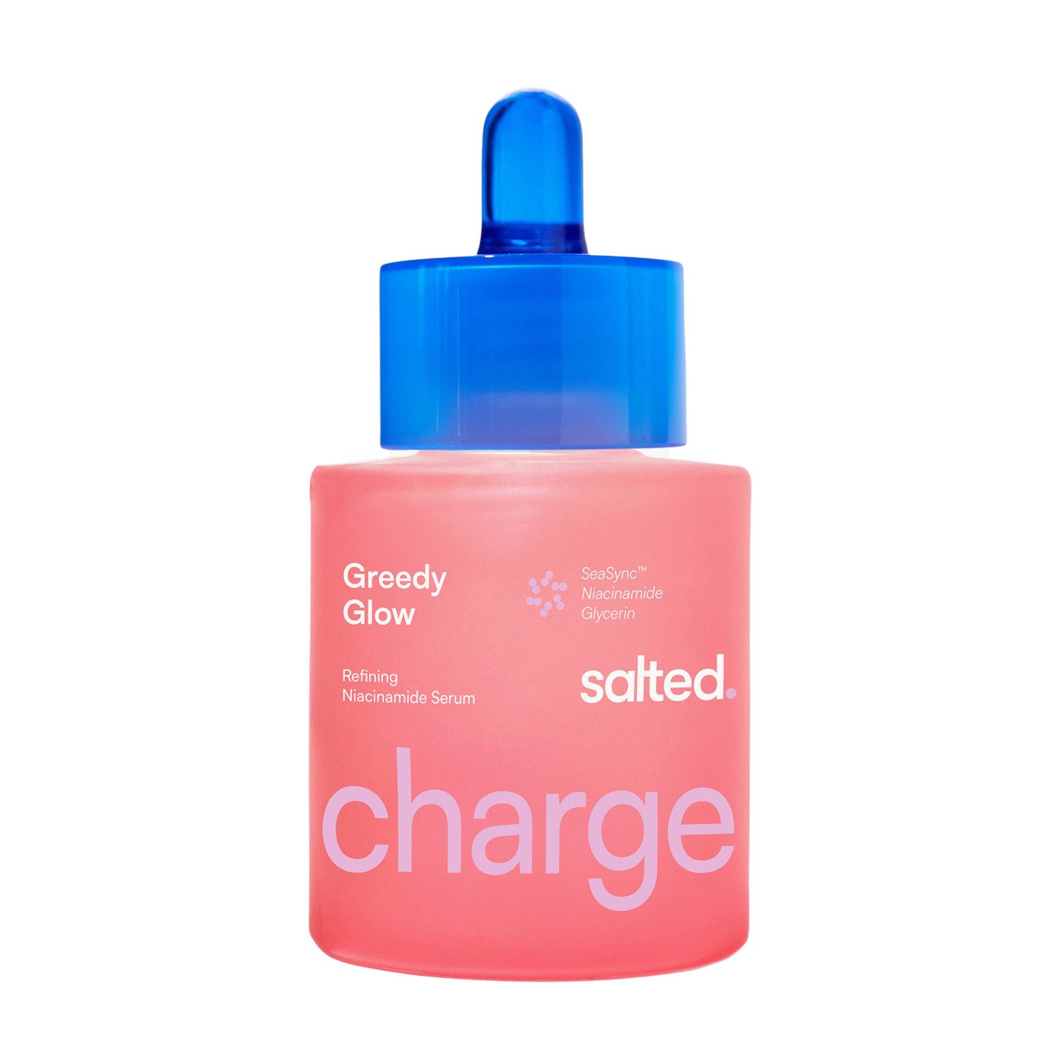 salted. Gesichtsserum Verfeinerndes Niacinamid Serum Greedy Glow, Leichtes Glow-Serum mit Niacinamid, Glycerin und SeaSync