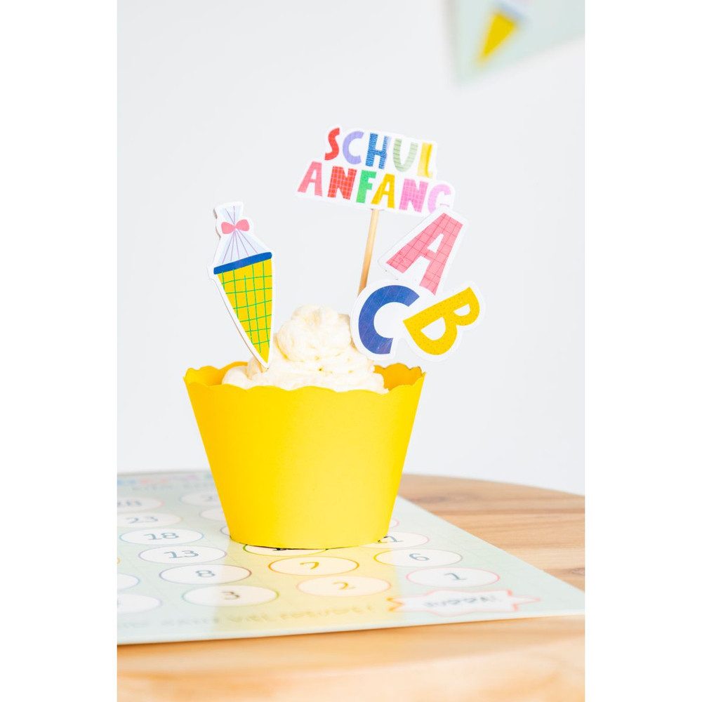 Folat Aufblasbares Partyzubehör Partypicker Set - Schulanfang - 8 Stück