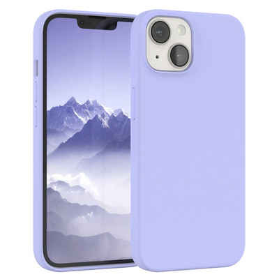 EAZY CASE Handyhülle Premium Silikon Case für Apple iPhone 14 6,1 Zoll, Handytasche aus Silikon Slimcover stoßfest Violett / Lila Lavendel