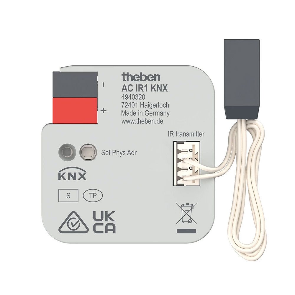 theben AC IR1 KNX Smart-Home-Steuerelement, Split Unit Gateway, IR-Steuerung, Klimageräte, KNX TP