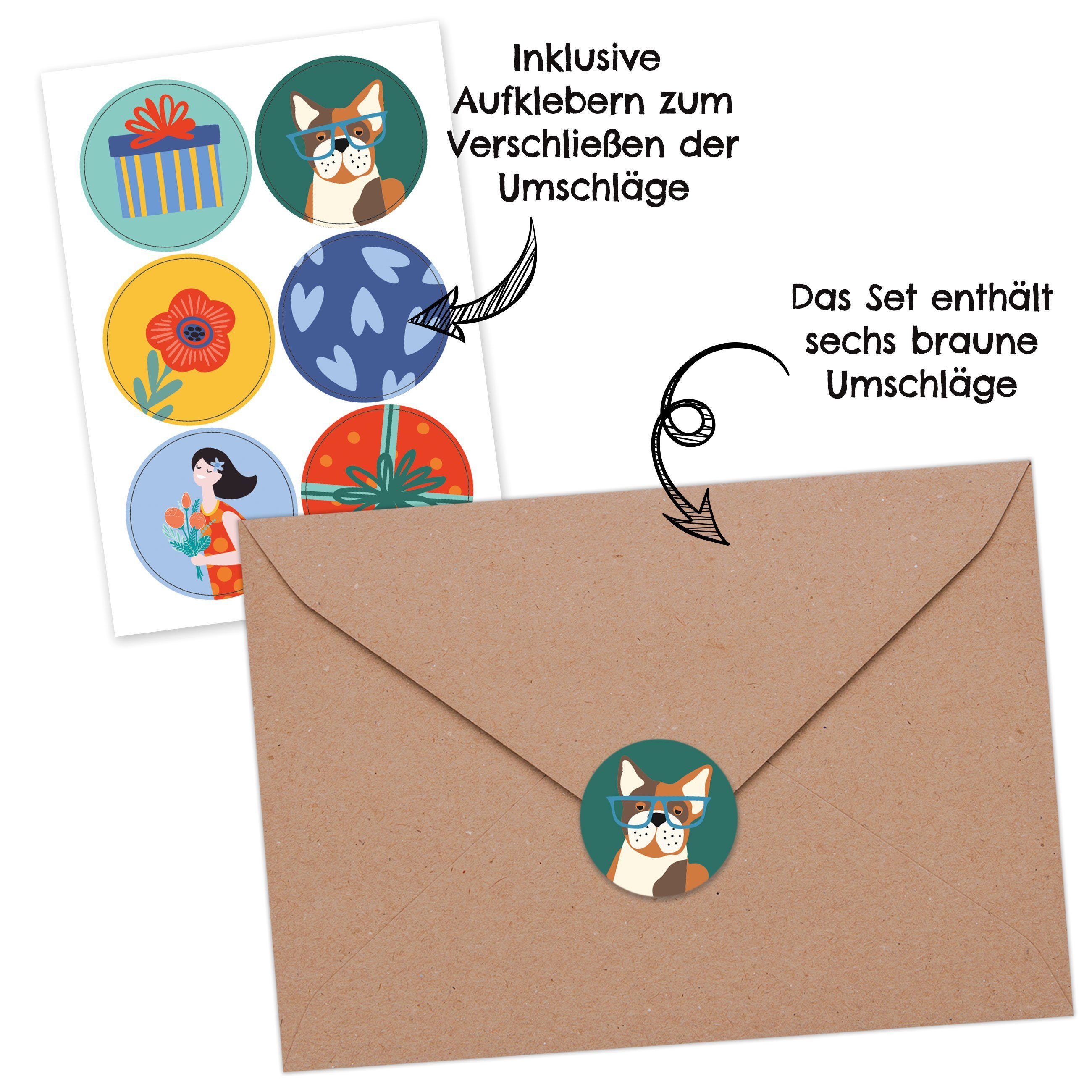PAPIERDRACHEN Muttertagskarte 6 Rubbelkarten zum Muttertag - einzigartiges Geschenk