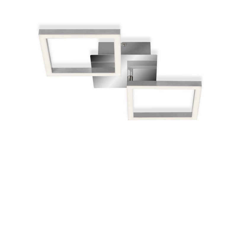 Briloner Leuchten LED Deckenleuchte 3207-018, schwenkbar, LED fest verbaut, Warmweiß, Deckenlampe, 47x22,6x7,3cm, Chrom-Alu, 5,5W, Wohnzimmer, Schlafzimmer