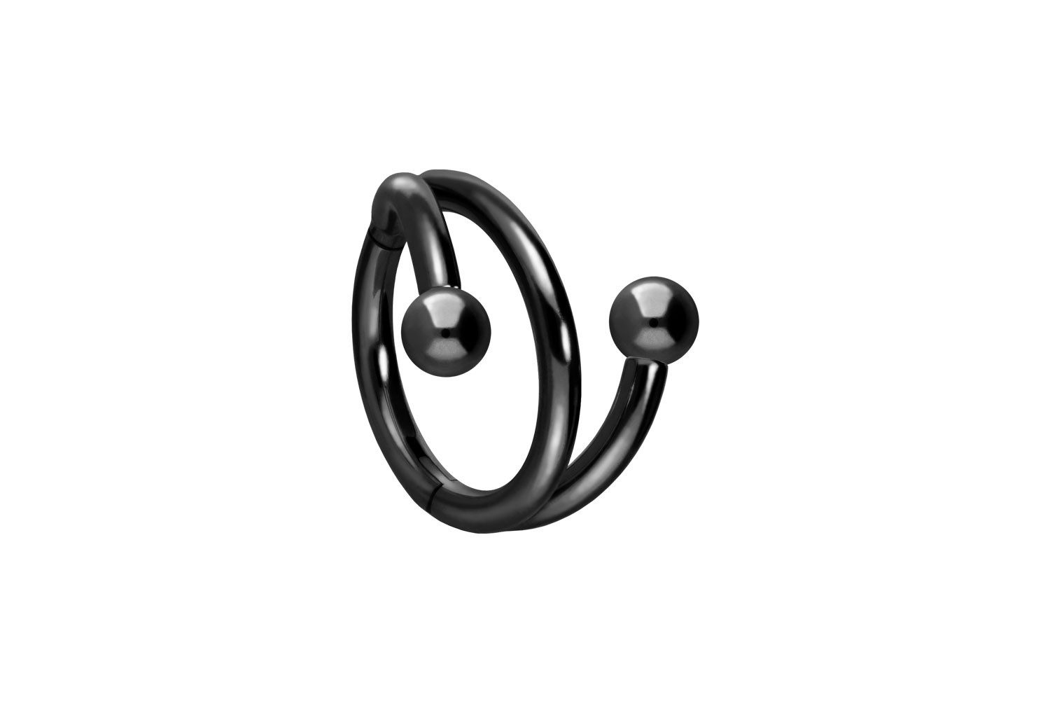 Piercing-Set Titan Segmentring Clicker mit Innengewinde 3 RINGE + 2 KUGELN