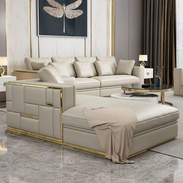 JVmoebel Wohnzimmer-Set, Italy Design Möbel Sofa Polster Komplett Set Garnitur 4+1+1 Couchen