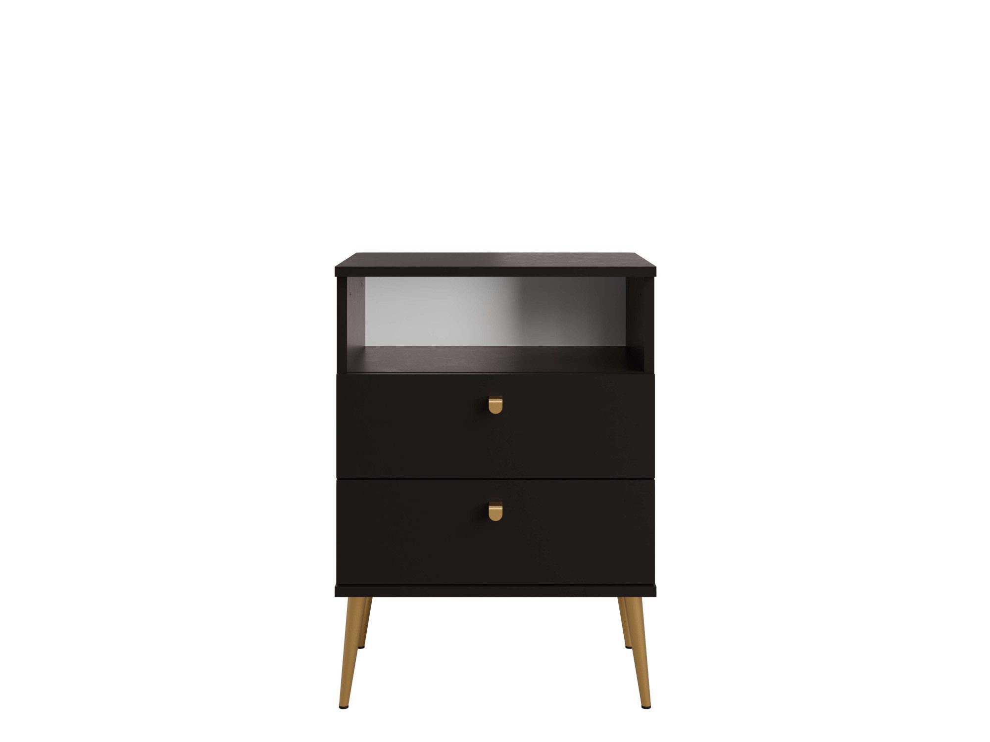OTTO home Nachttisch Elyriia Nachtkommode mit 2 Schubladen und Fach, Premium-Qualität (Maße B/T/H: 50/34/70cm), mit viel Stauraum, modernes Design, pflegeleicht – Bild 3 von 5