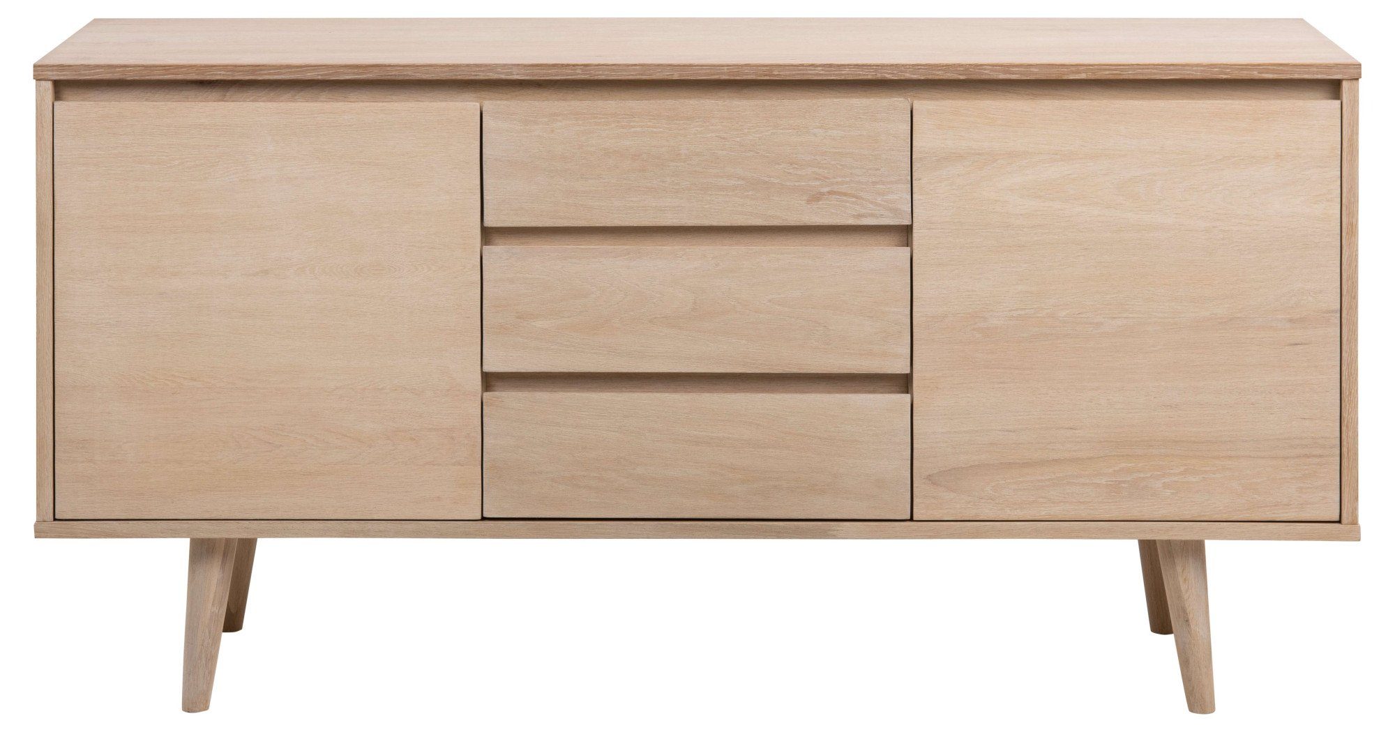 ACTONA GROUP Sideboard Nagano, Anrichte, Eiche/Furnier, 2 Türen, 2 Einlegeböden, 3 Schubladen, 150 cm