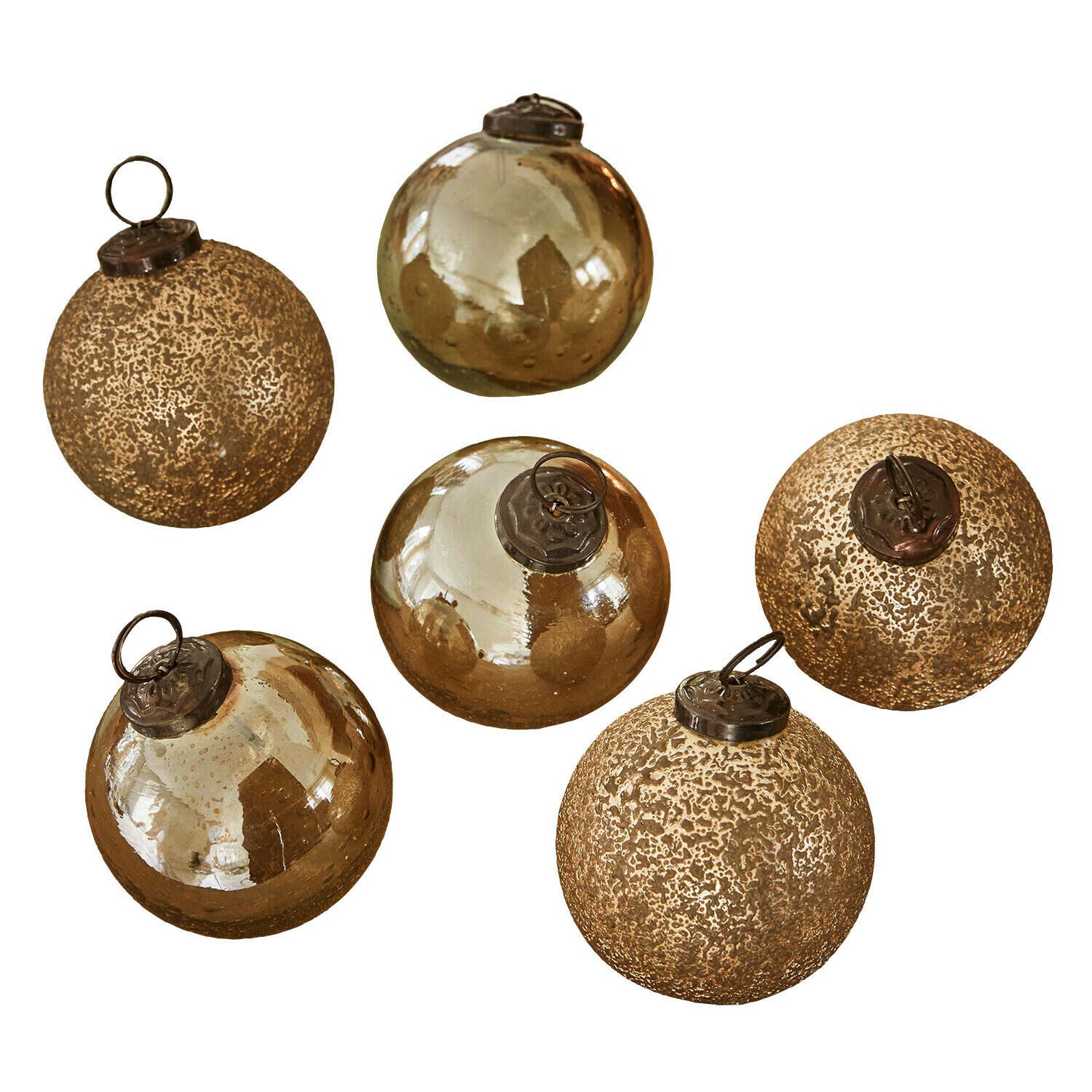 Mirabeau Christbaumschmuck Weihnachtskugel 6er Set Fioravino silber/messing, none