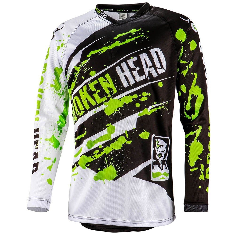 Funktionsshirt Head Print MX Thunder Jersey mit Green Broken