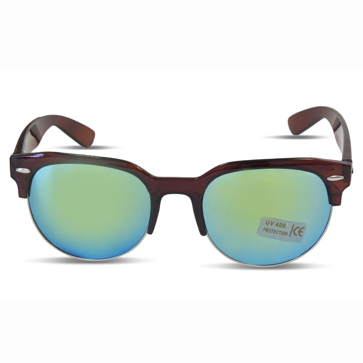 Sonia Originelli Sonnenbrille Sonnenbrille Modern Verspiegelt Onesize braun-gruen Sommer Klassisch