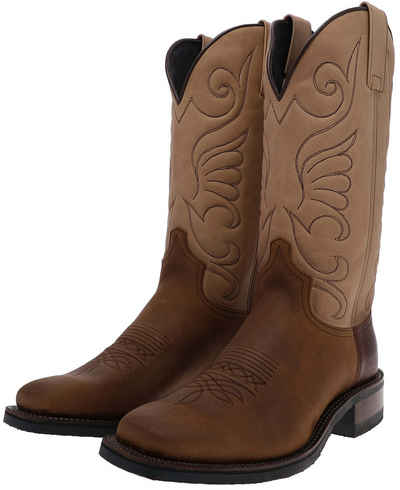 Sendra Boots 11599 RETRO Braun Cowboystiefel Rahmengenähte Westernstiefel