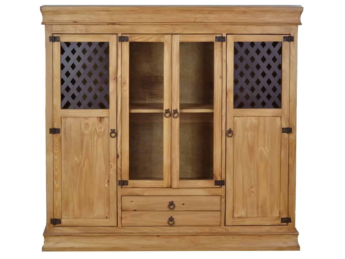 MiaMöbel Highboard Mexico, aus massivem Pinienholz Honig