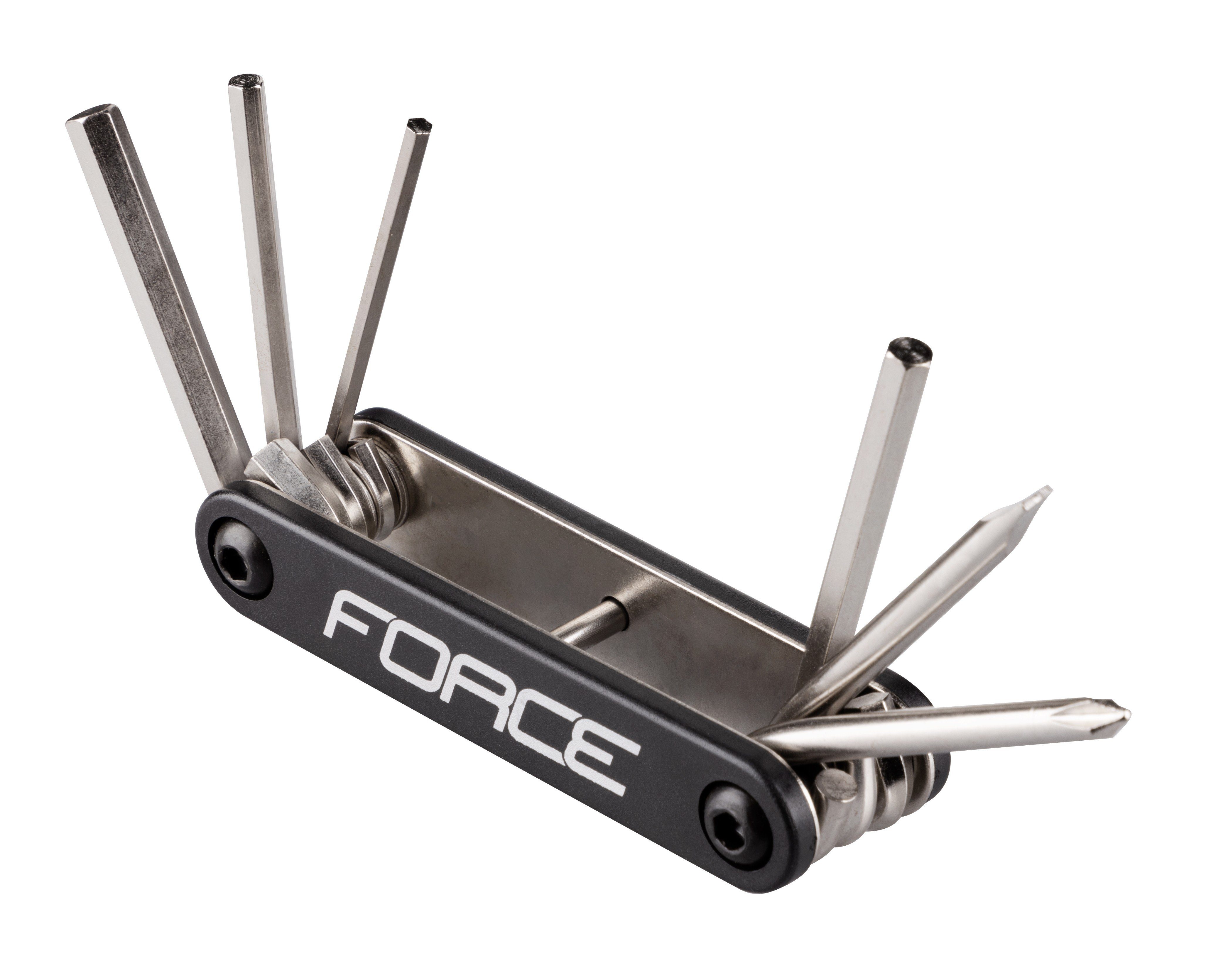 FORCE Fahrradwerkzeugset multitool FORCE MINI 6er SET