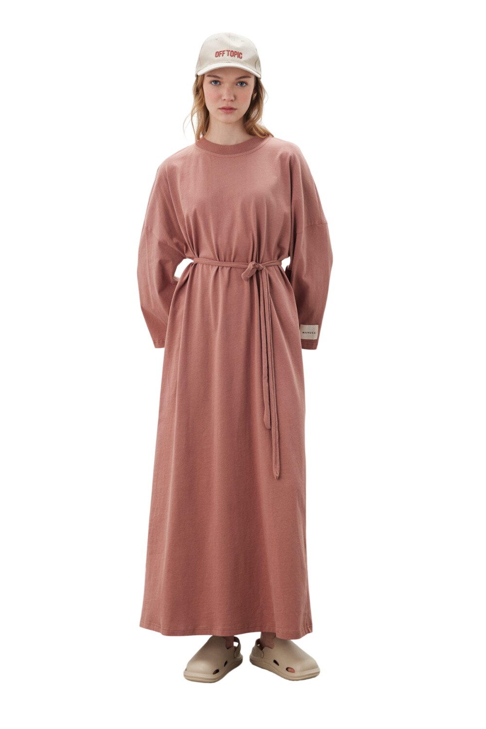 MANUKA Midikleid Oversized Langes Komfortkleid Schwarz
