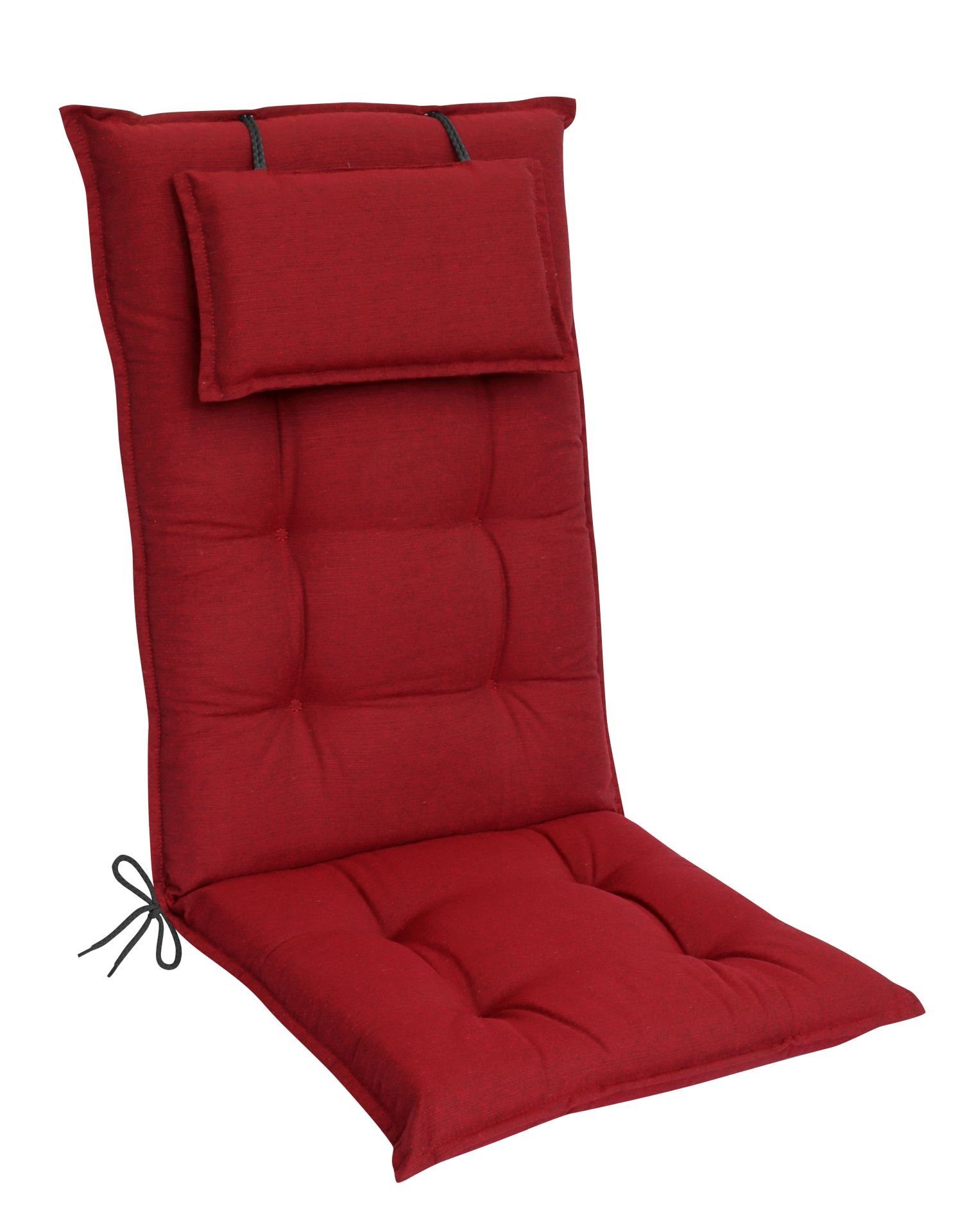 Hochlehnerauflage elGiga Hochlehner-Auflage 1-Stück Classic Bordeaux 120 x 50 x 7 cm für