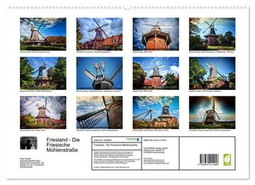 CALVENDO Wandkalender Friesland - Die Friesische Mühlenstraße (Premium, hochwertiger DIN A2 Wandkalender 2023, Kunstdruck in Hochglanz)