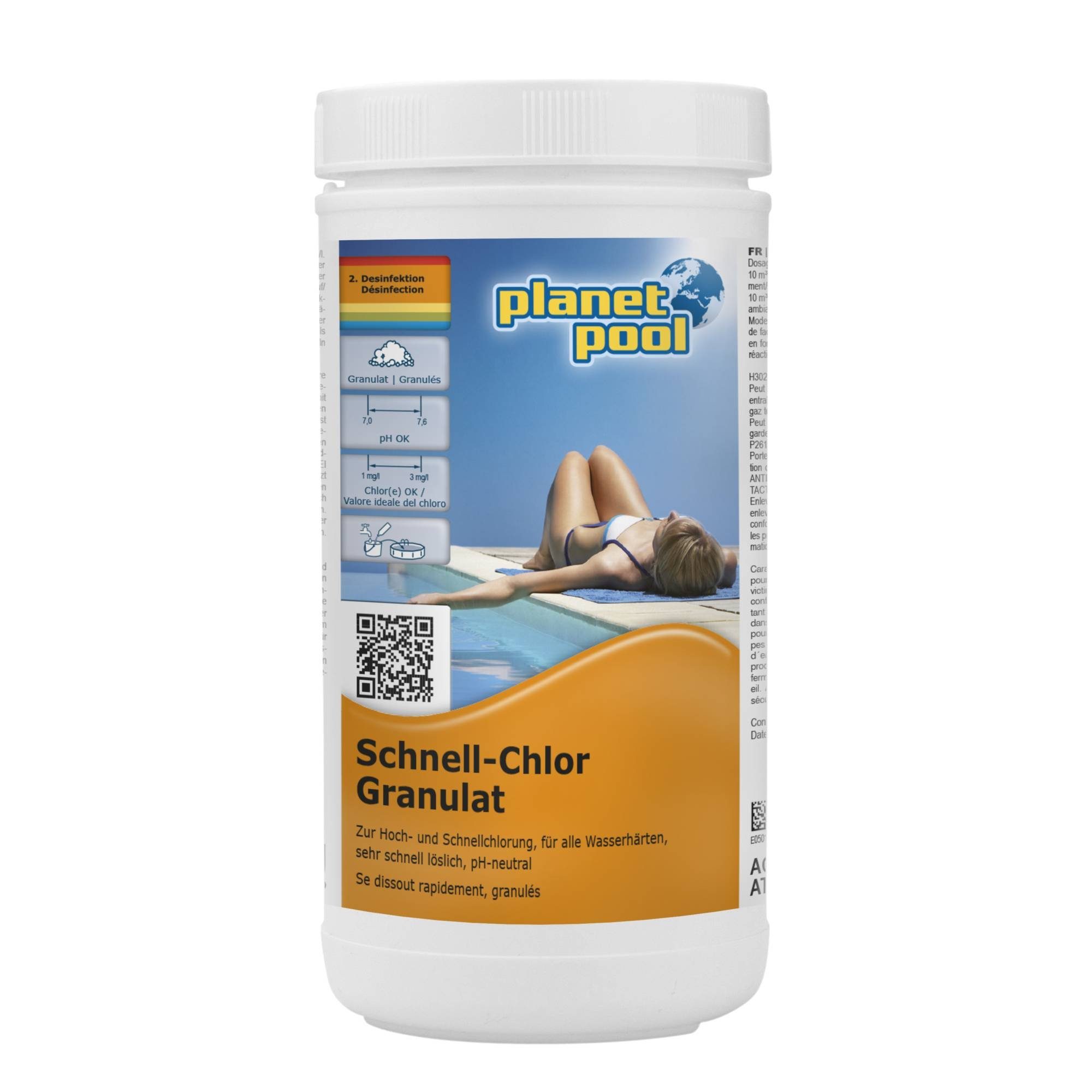 Poolpflege Planet Pool - Schnell-Chlor-Granulat, 1 kg