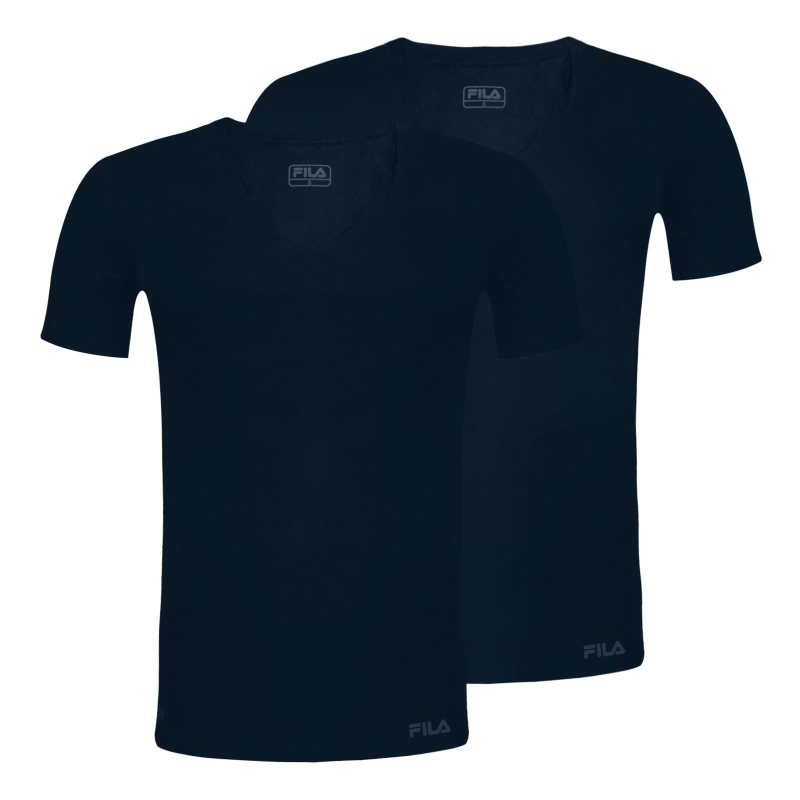 2er T-Shirt aus 321 navy Fila Pack V-Neck weichem Baumwolljersey