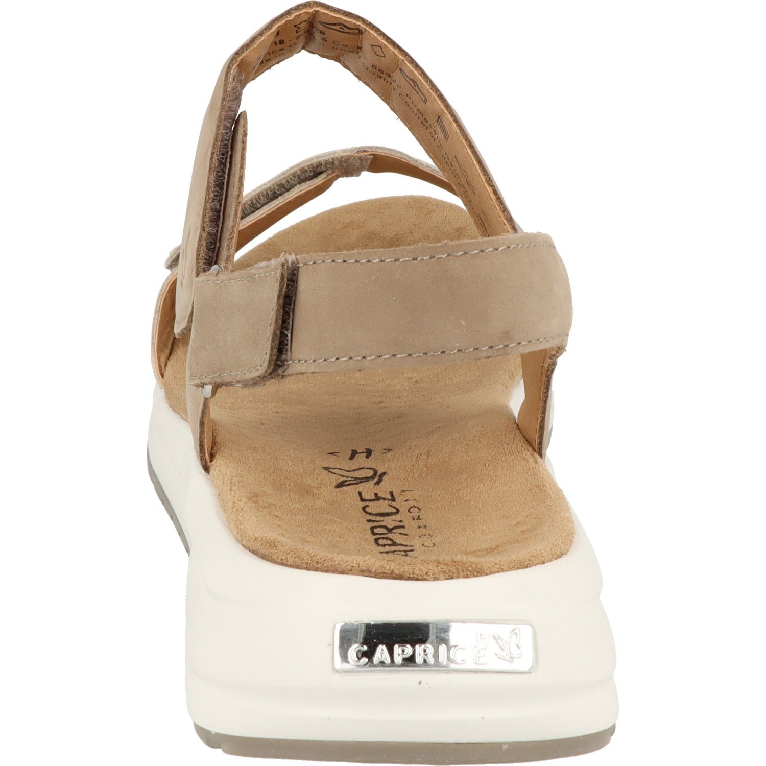 Caprice Damen Schuhe H-Weite Climotion Leder Sandalette 9-28718-20 Klett  Sandalette