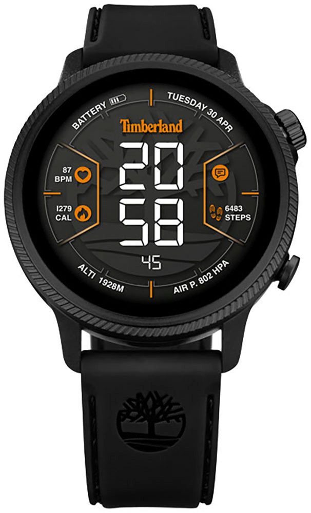 Timberland TRAIL FORCE Smartwatch, Armbanduhr, Herrenuhr, Silikonarmband, Bluetooth, Trinkerinnerung