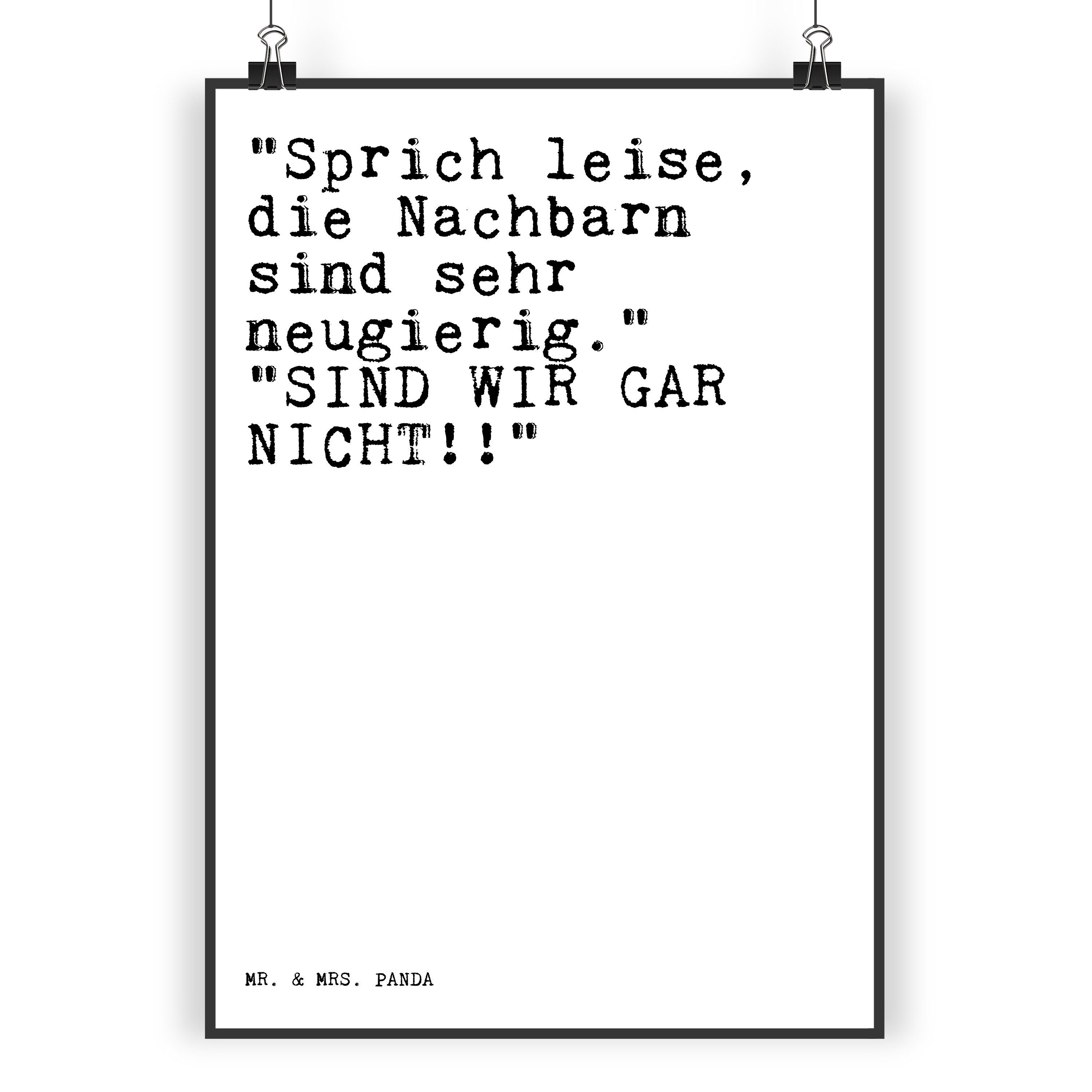 Mr. & Mrs. Panda Poster »"Sprich leise, die Nachbarn... Weiß