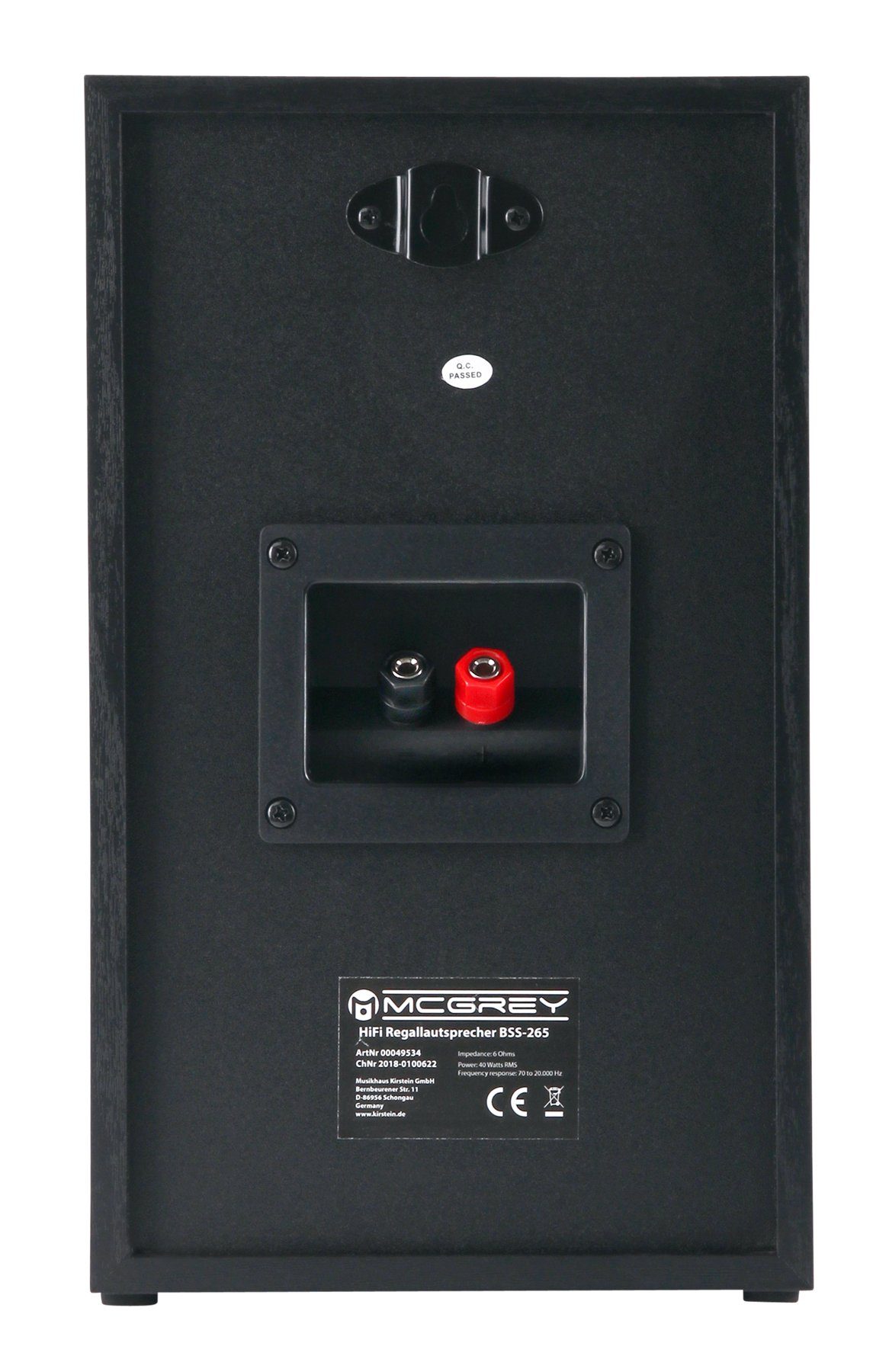 McGrey BMS-80 HiFi Micro-Stereo Anlage Regal-Lautsprecher (80 W, HiFi-Boxen mit 2-Wege-System inkl. Mini-Verstärker und Boxenkabel)