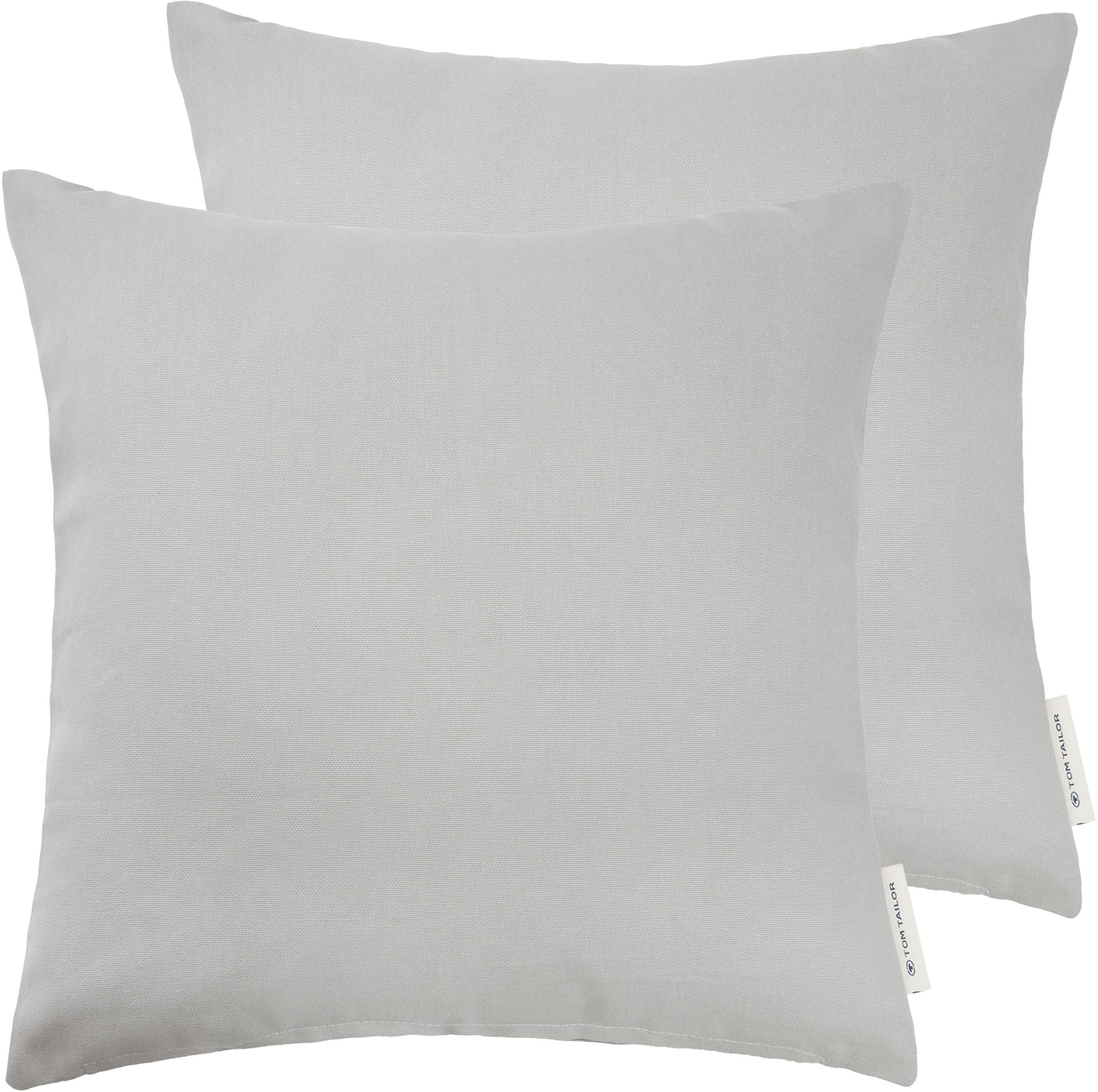 TOM TAILOR HOME Dekokissen Dove, unifarben, Kissenhüllen ohne Füllung, 2er günstig online kaufen