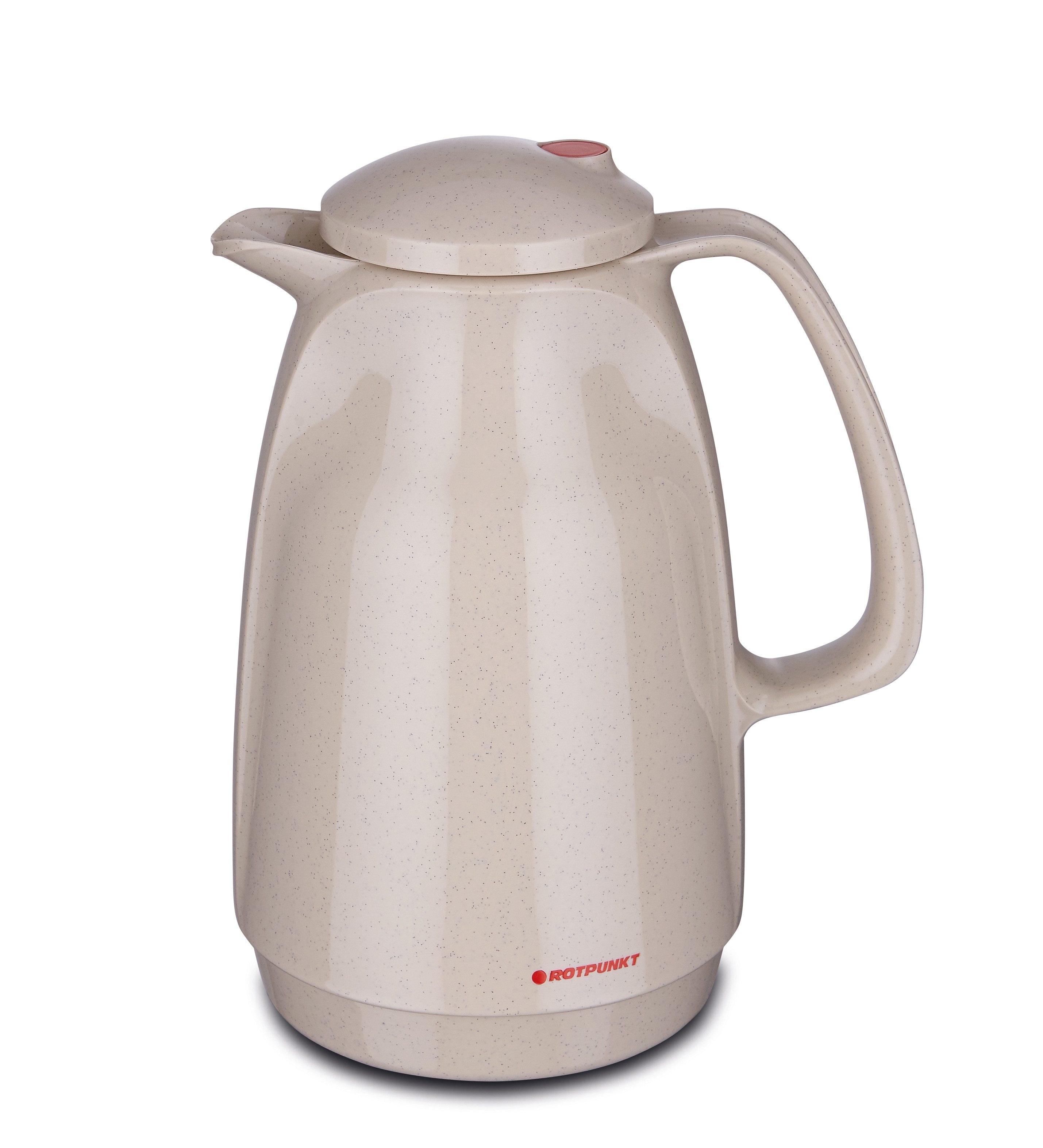 ROTPUNKT Isolierkanne 1,5 Liter Glaseinsatz I hochwertig I langlebig I 24 Std heiß, 1.5 l, (Kaffeekanne I Teekanne), Glaskolben aus doppelwandigem Rosalin-Glas