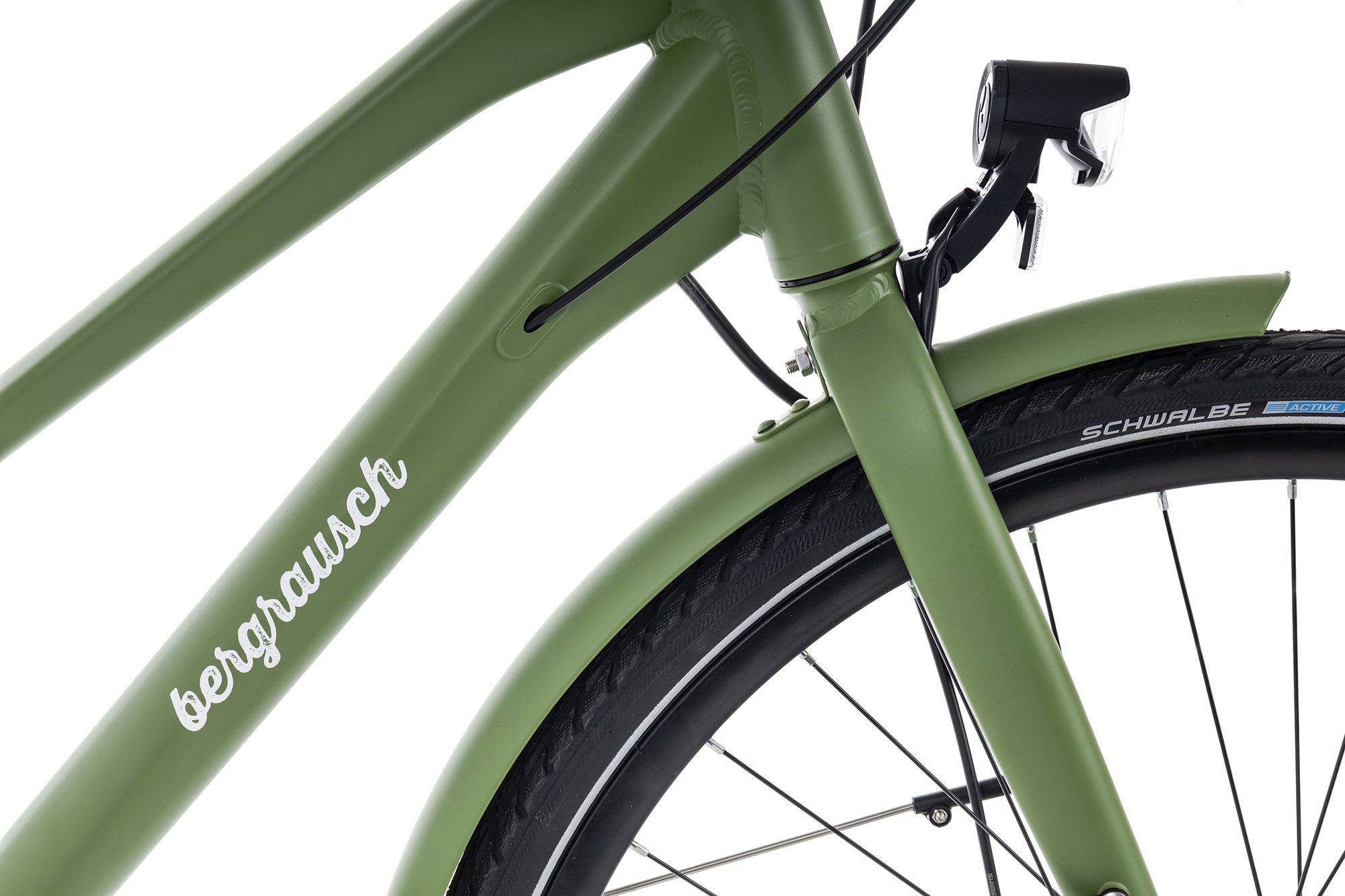 Bergrausch Trekking Bike Hochwilde Trapez, 27-speed Shimano Alivio RD-M3100SGS derailleur, derailleur gears, 28-inch green trekking bike