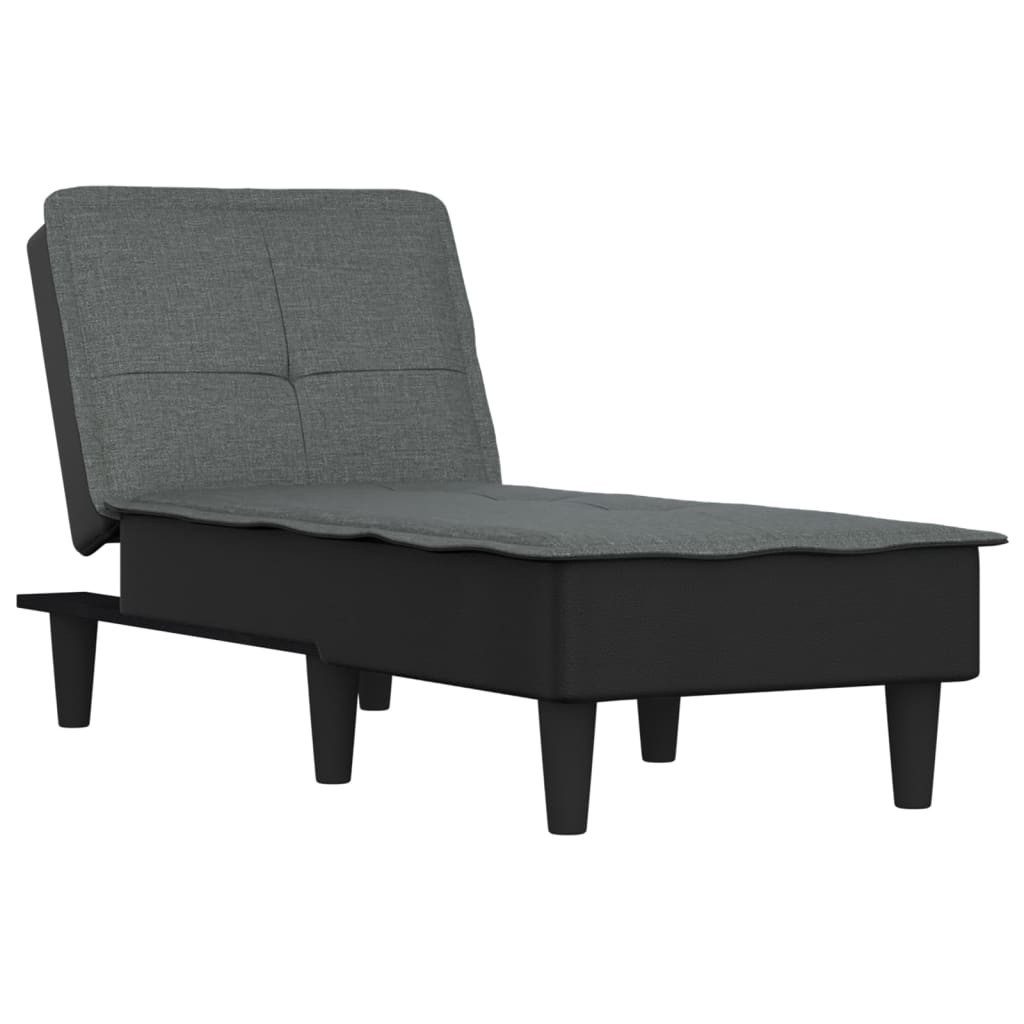 vidaXL Chaiselongue Chaiselongue Dunkelgrau Stoff, 1 Teile