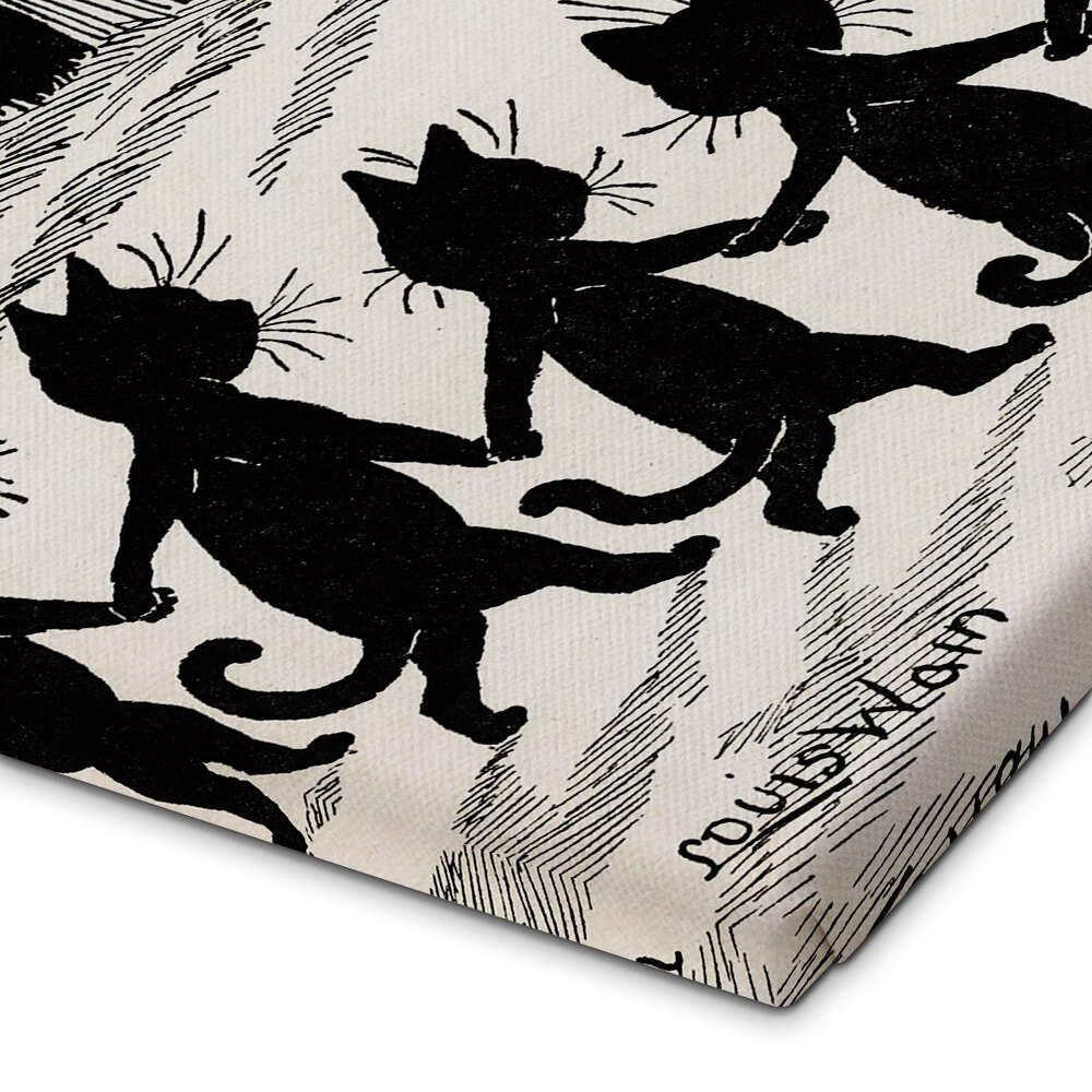 Posterlounge Wandbild Katzen bei Vollmond, Louis Wain, erhältlich als Poster, Leinwandbild, Wandsticker oder Acrylglasbild