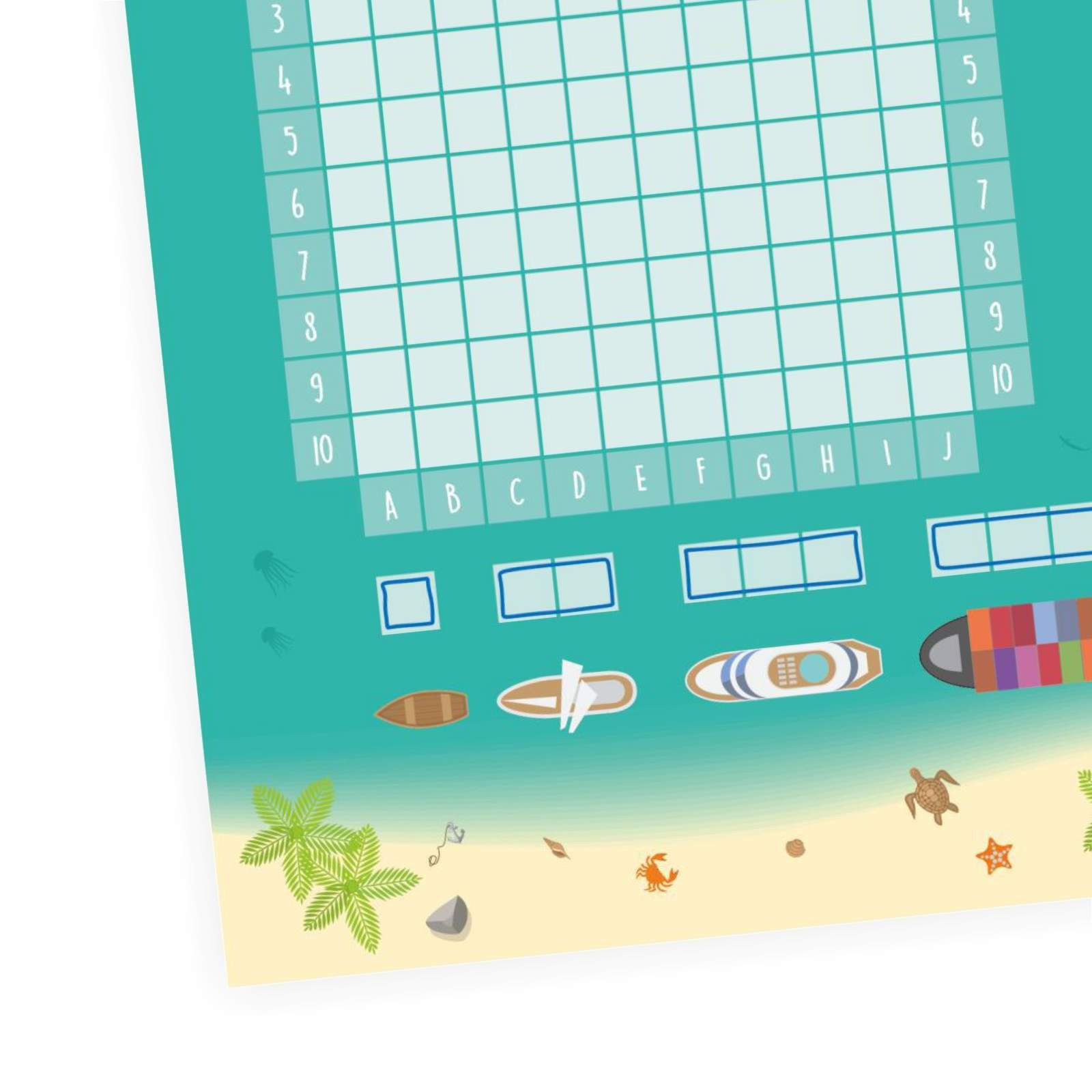 nikima Packpapier 2er Set A6 Spielblock Schiffe versenken Reisespiel Flottenmanöver, Reisespiel Flottenmanöver
