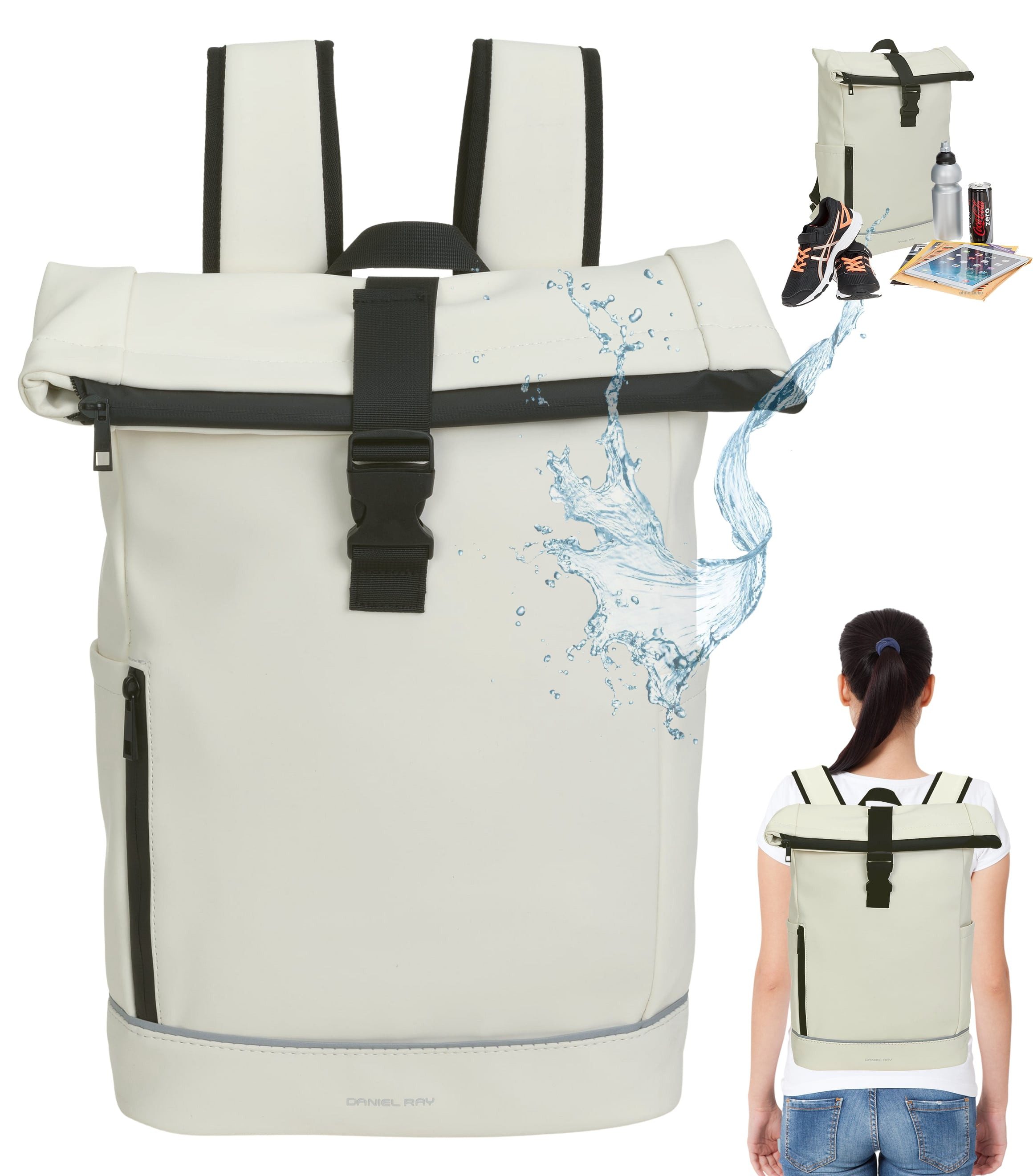 Daniel Ray Freizeitrucksack Kurierrucksack wasserabweisend Outdoor Damen Herren, Highlands Laptoprucksack Tasche wasserabweisend + Etui