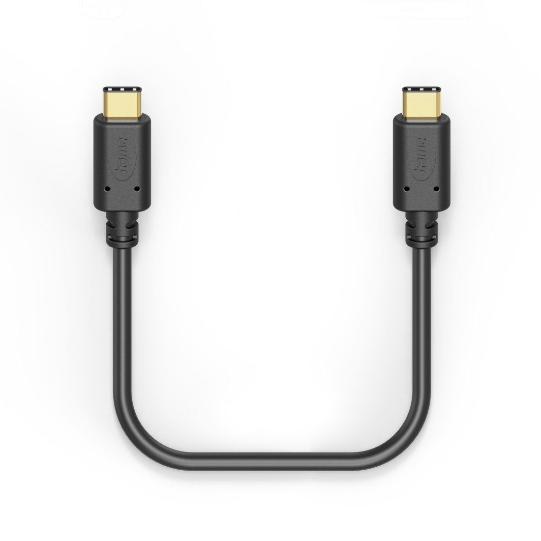 Hama Ladekabel, USB C auf USB C, 1,5 m, Schwarz USB-Kabel, USB-C, (150 cm)
