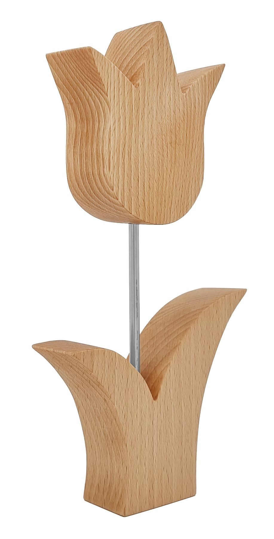 Dekoobjekt Echtholzblume Holztulpen Buche Holzdekoration Blume