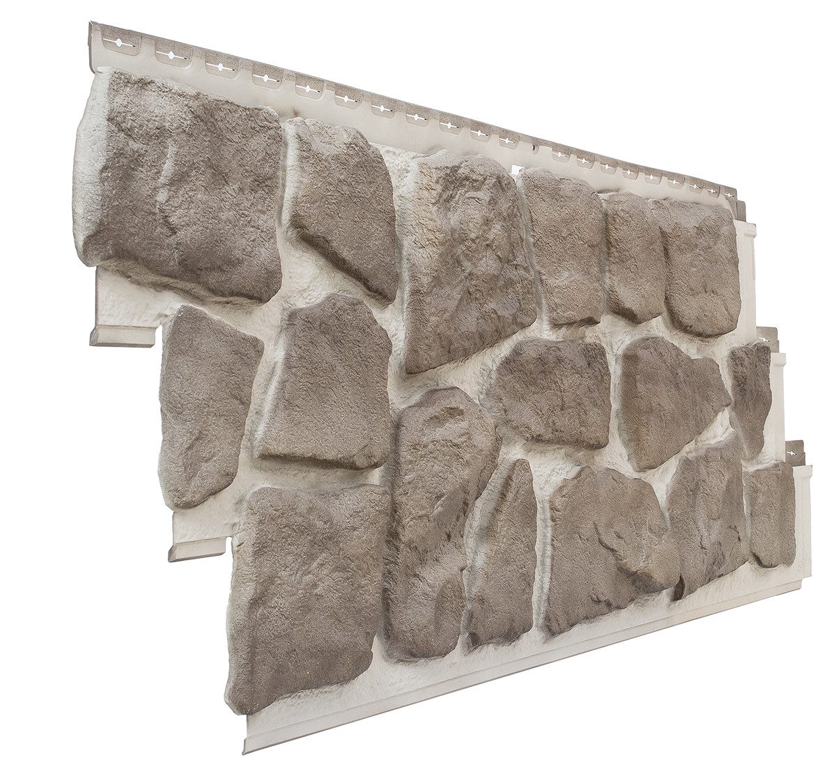 NOVIK Verkleidungspaneel NovikStone FS Platte 127x48cm 10 St. 4,65qm Feldstein braun, BxL: 48,58x127,00 cm, 0,46 qm, (Karton mit 10 Platten, 4,61 qm) Wandverkleidung mit 3-D-Effekt, problemlose Montage, Felssteinoptik