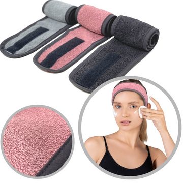 HOMELEVEL Haarband Kosmetik Haarband 3er Set - 3x Frottee Abschmink Haarband - Kosmetik, 1-tlg.