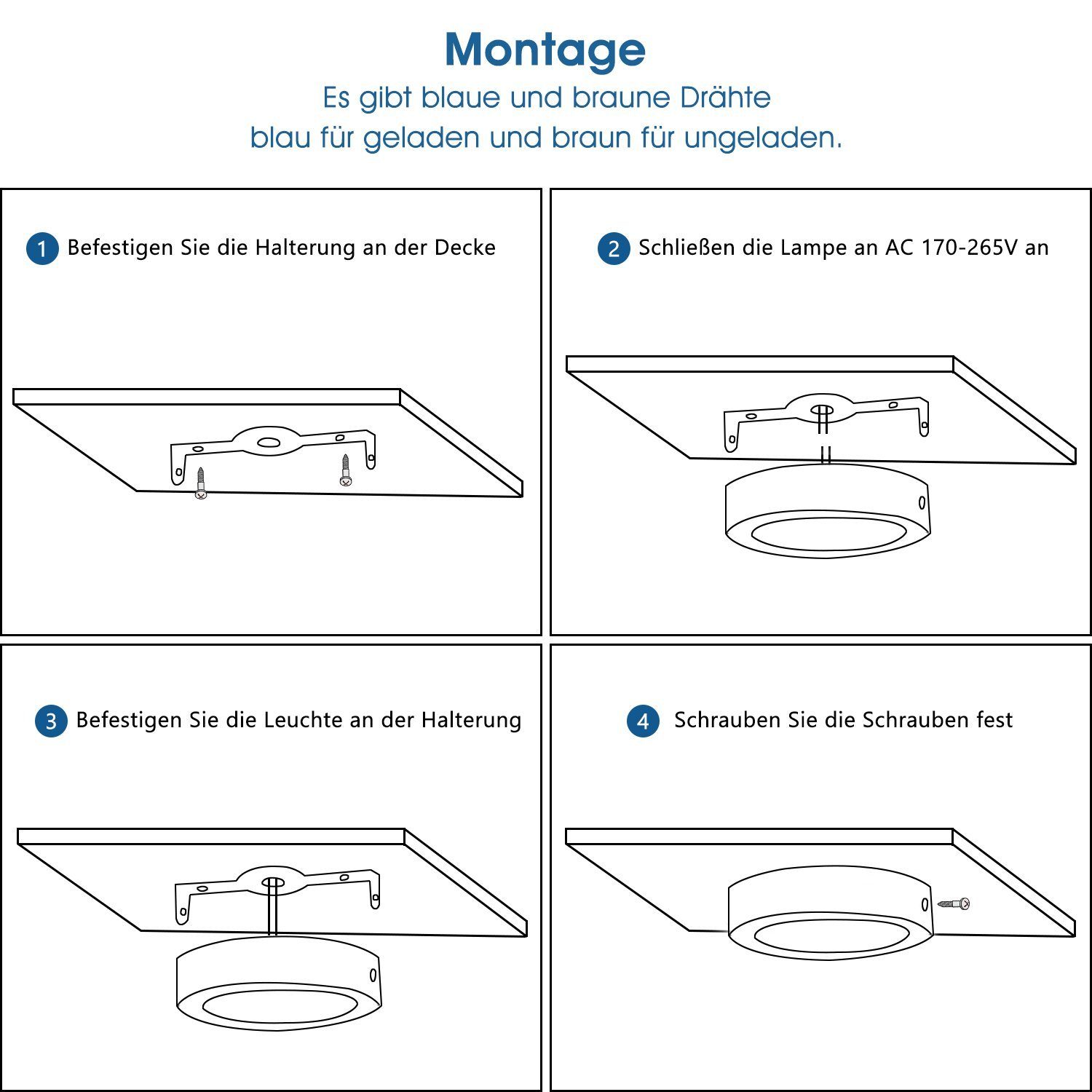 18W LETGOSPT Rund Lampe Flach Deckenlampe Dünn Modern Deckenleuchte Ultra