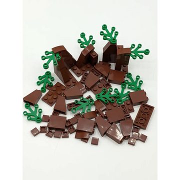 LEGO® Spielbausteine LEGO® MOC Baum Wald Set Klein Rotbraun Grün NEU! Menge 80x, (Creativ-Set, 80 St), Made in Europe